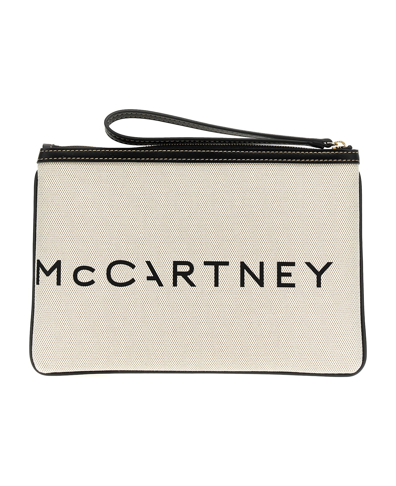 Stella McCartney Logo Clutch Bag - Beige