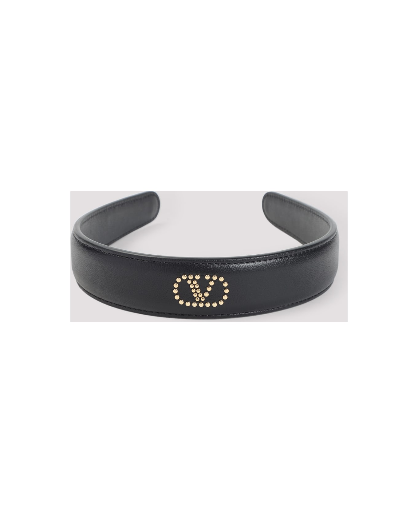 Valentino Garavani Leather Hair Band - Black