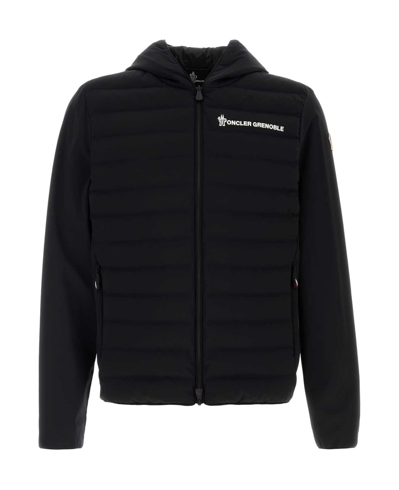 Moncler Grenoble Black Stretch Nylon Windbreaker - 999