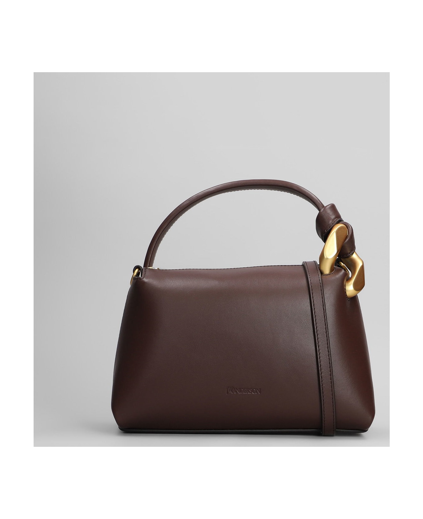J.W. Anderson Corner Hand Bag In Brown Leather - brown