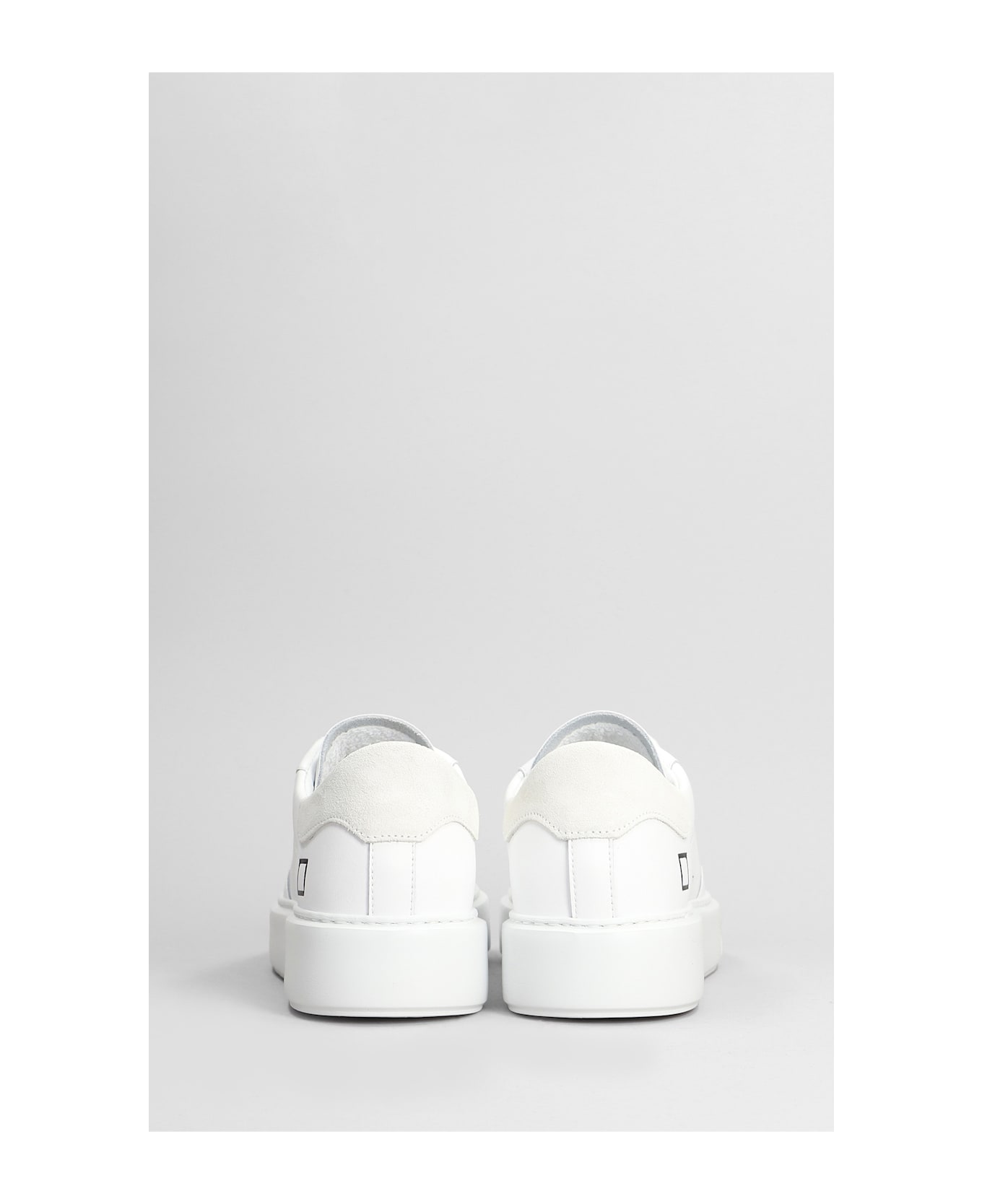 D.A.T.E. Sfera Stripe Sneakers In White Leather - white