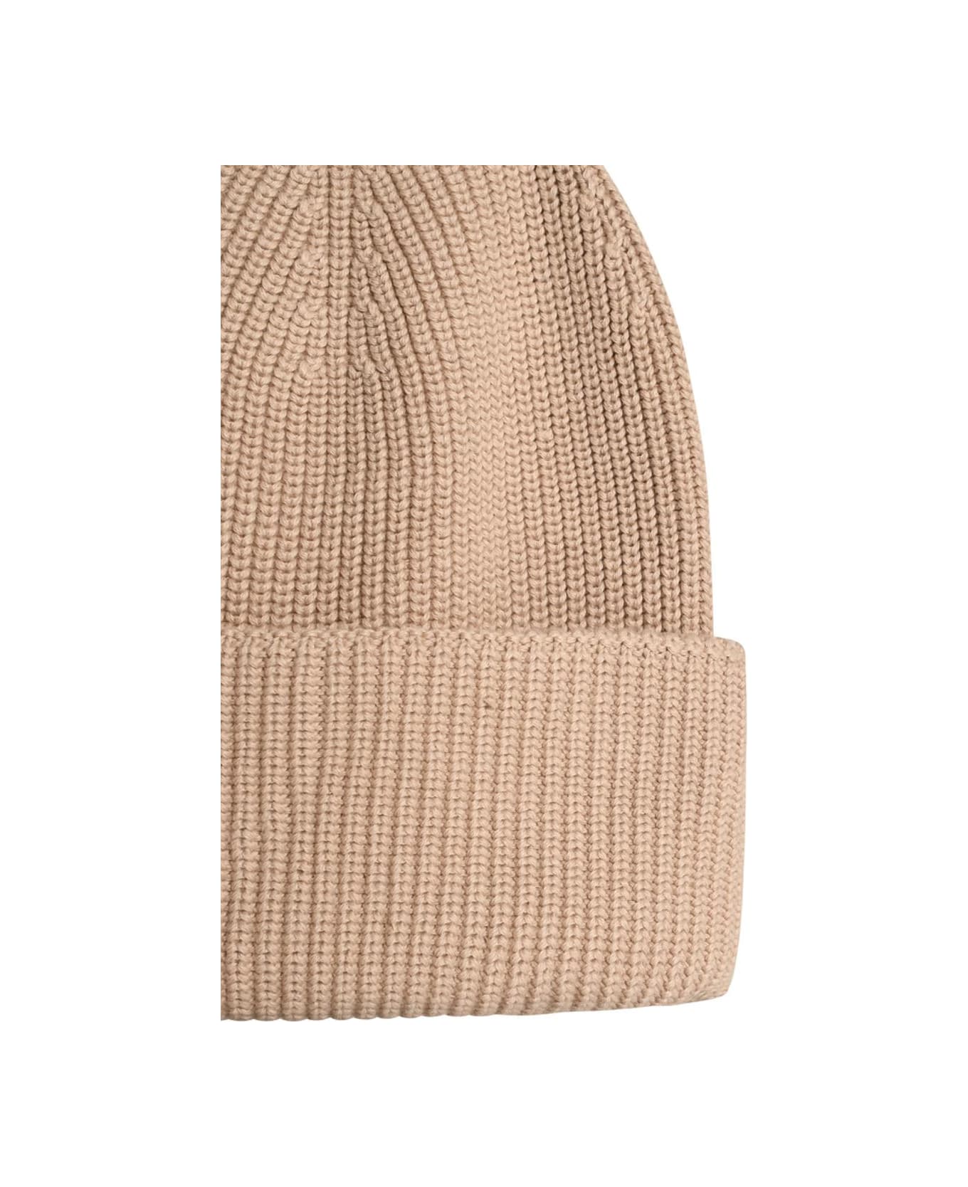 Barrow Beige Cotton Blend Beanie - Beige