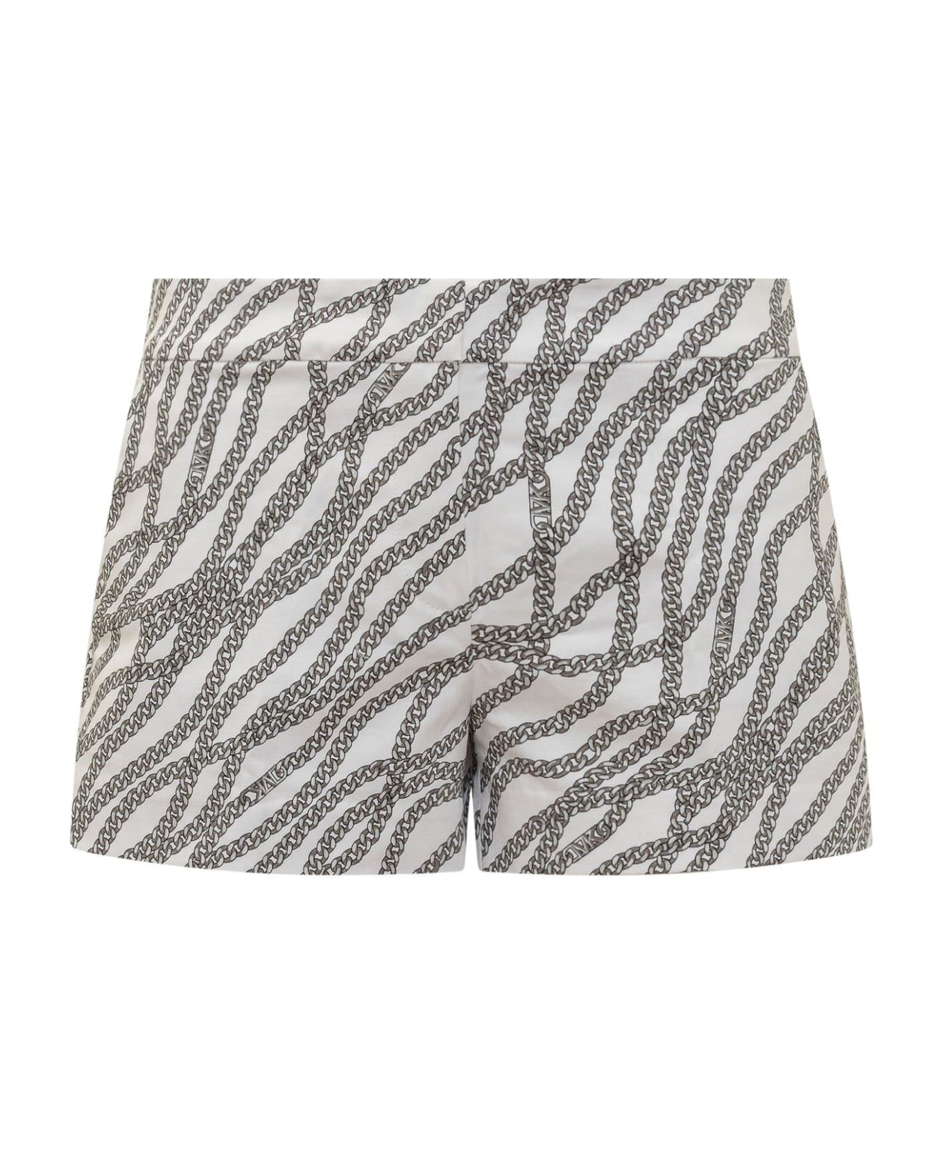 Michael Kors Status Print Stretch Shorts - WHITESILVER