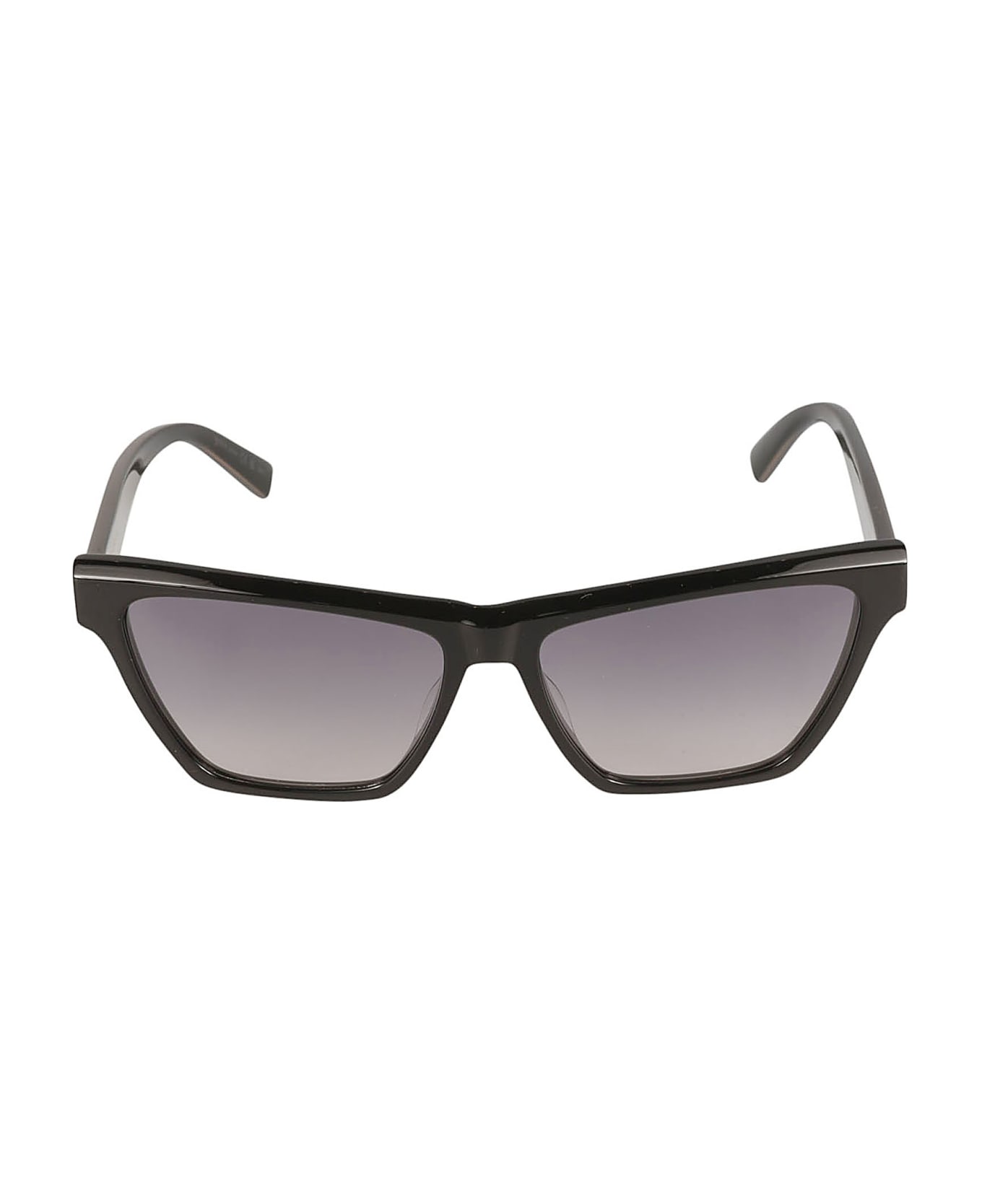 Saint Laurent Eyewear Ysl Plaque Square Frame Sunglasses - Black/Grey