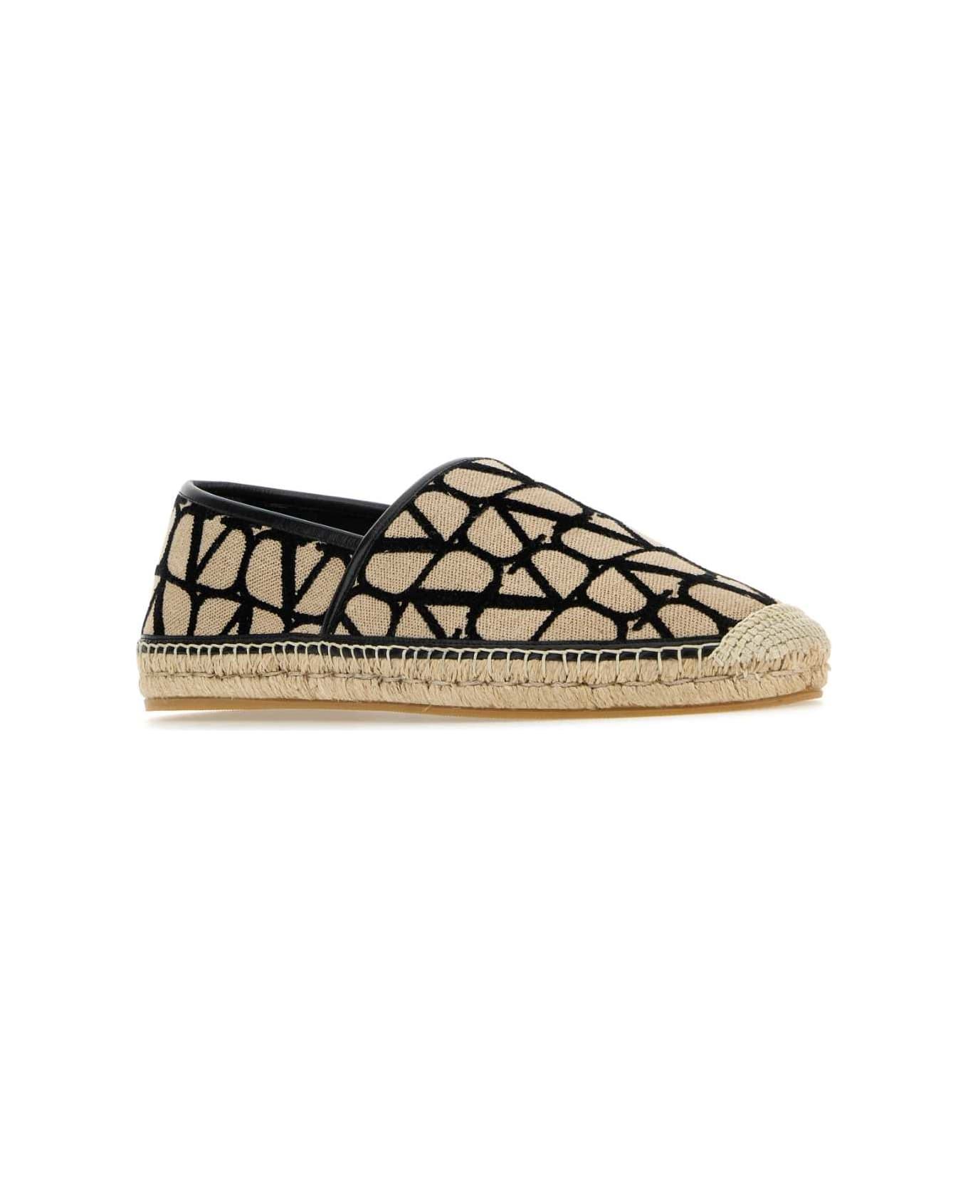 Valentino Garavani Toile Iconographe Espadrilles - NATURALENERONATURALE