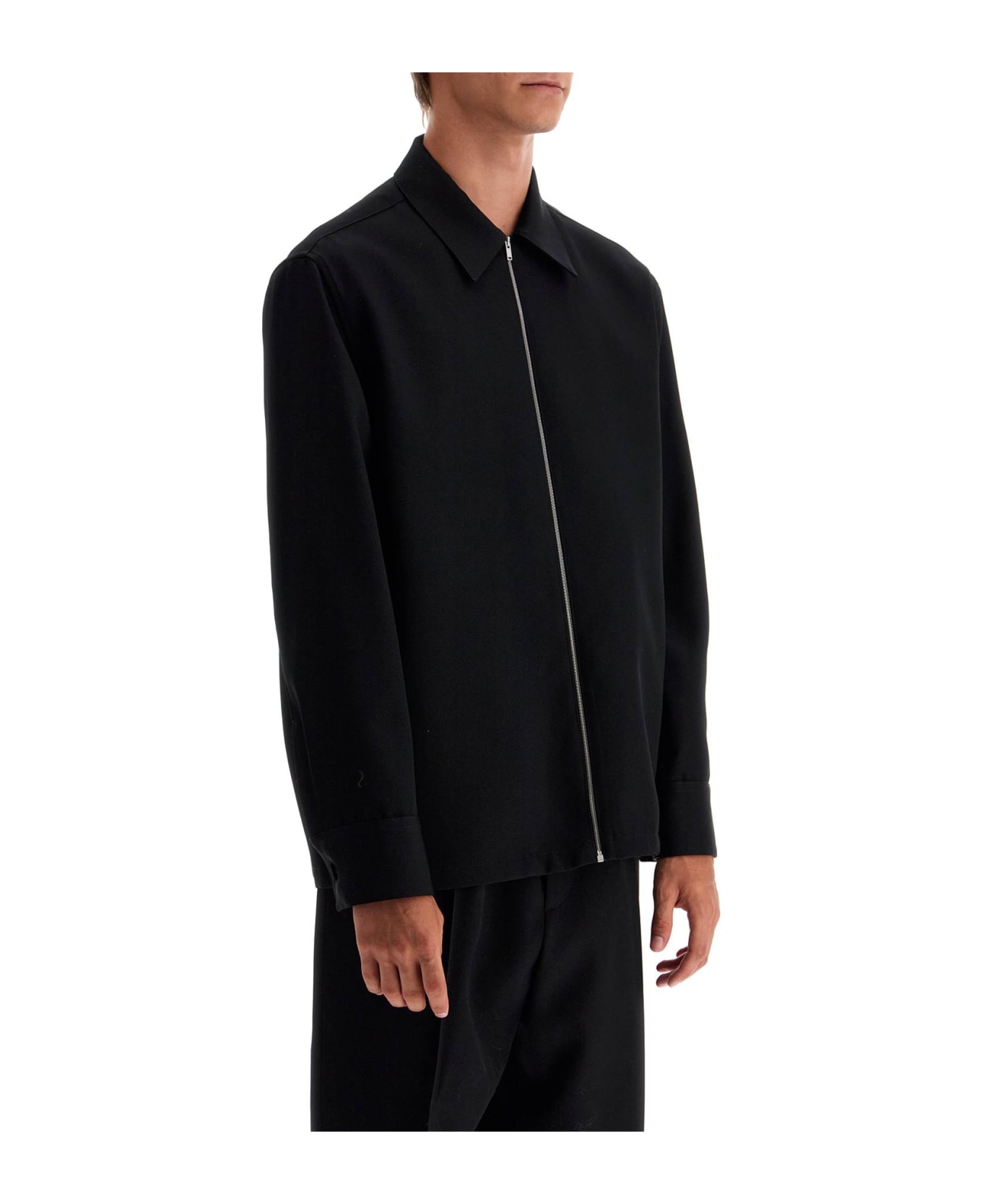 Jil Sander Zippered Overshirt - BLACK (Black)