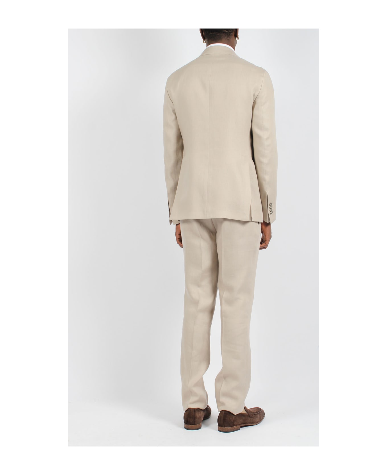 Tagliatore Linen Double-breasted Tailored Suit - Nude & Neutrals