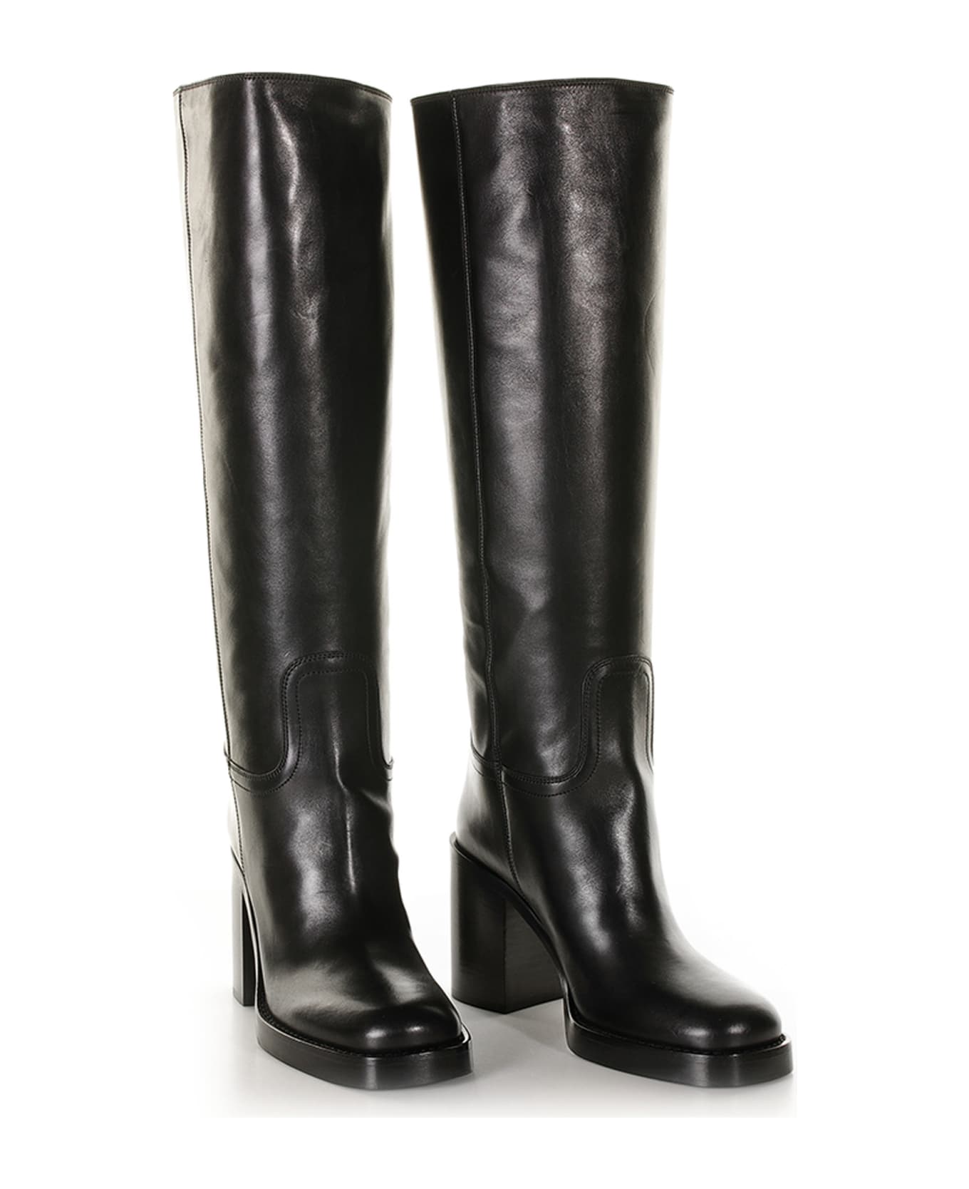 Prada Leather Boots - NERO