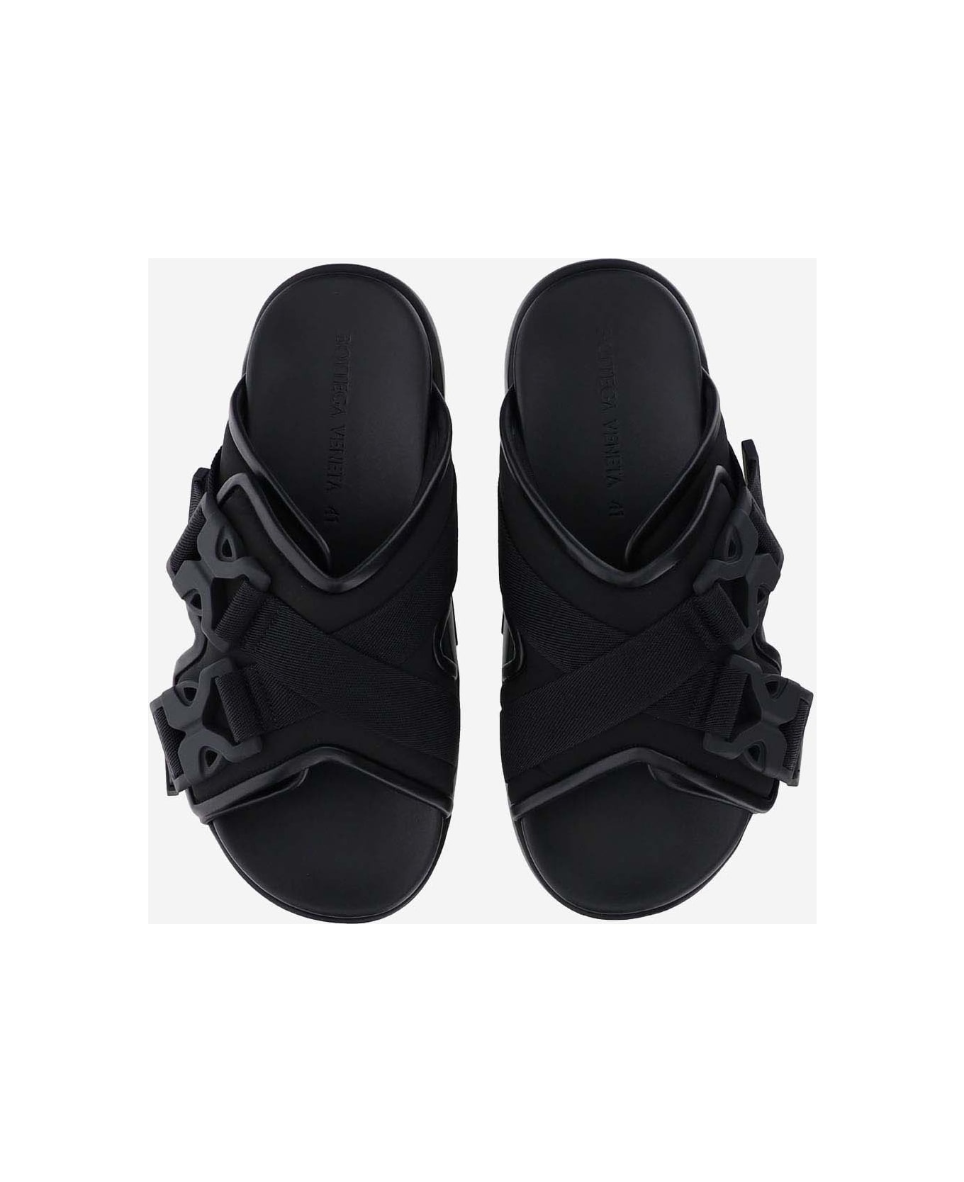 Bottega Veneta Fabric Sandals - Black