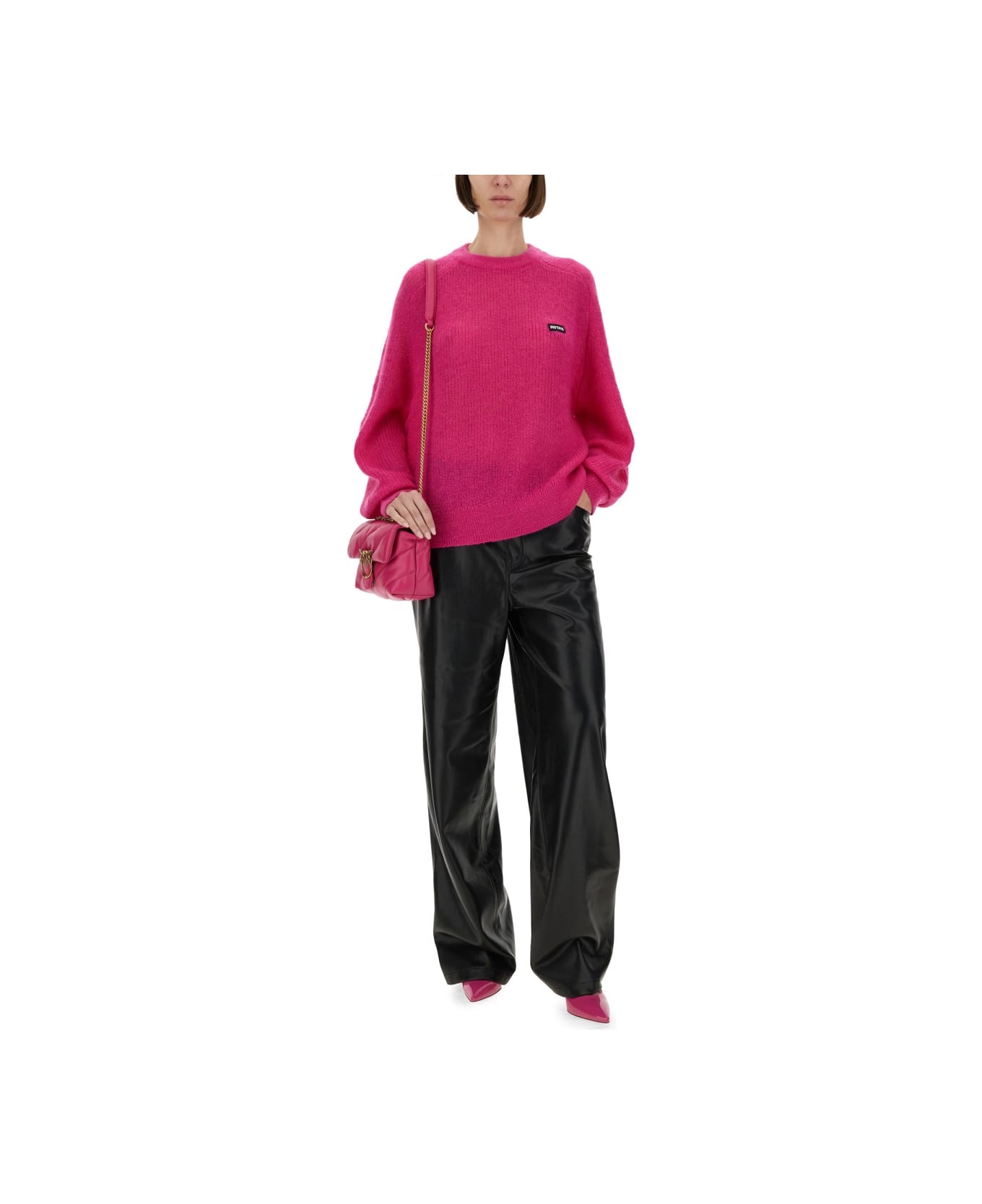 Rotate by Birger Christensen Jersey With Logo - FUCHSIA