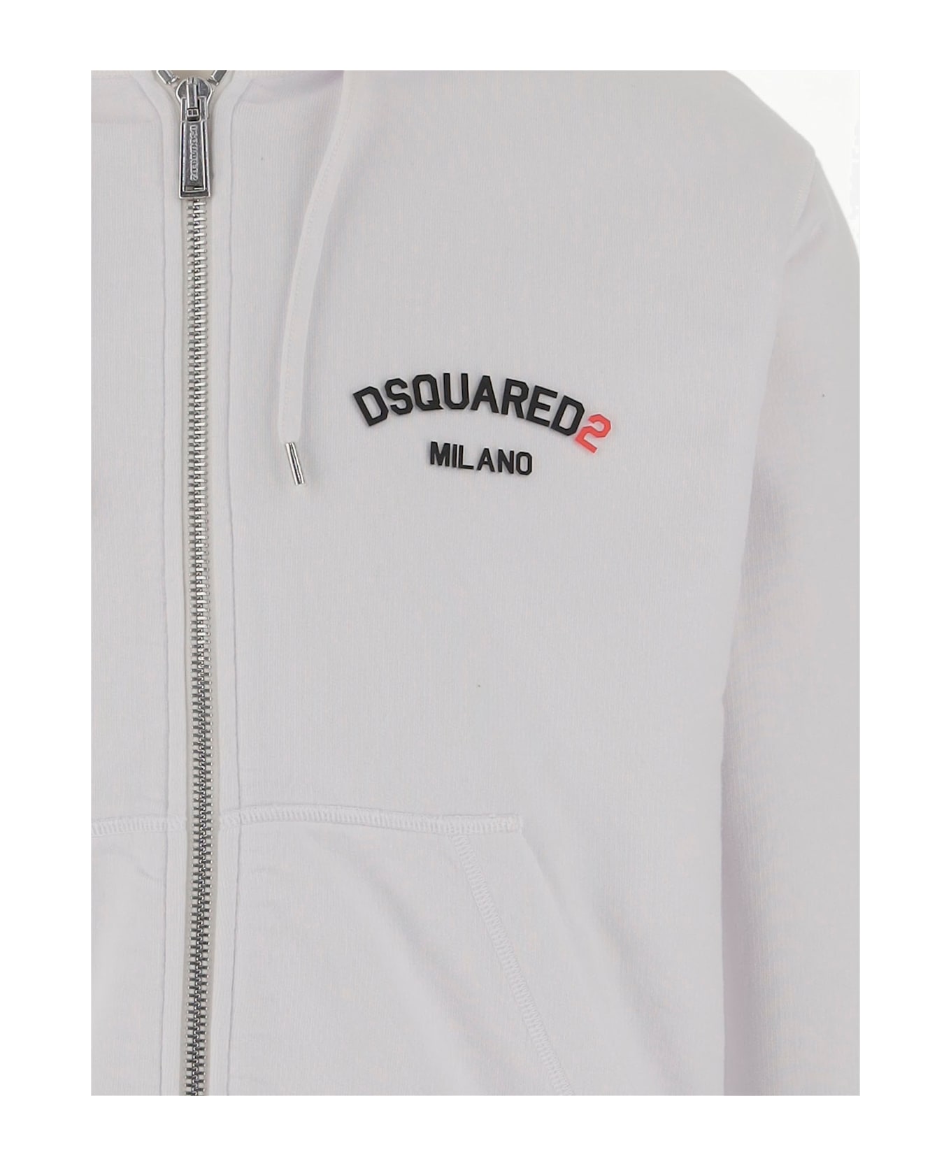 Dsquared2 Cotton Hoodie With Logo - White