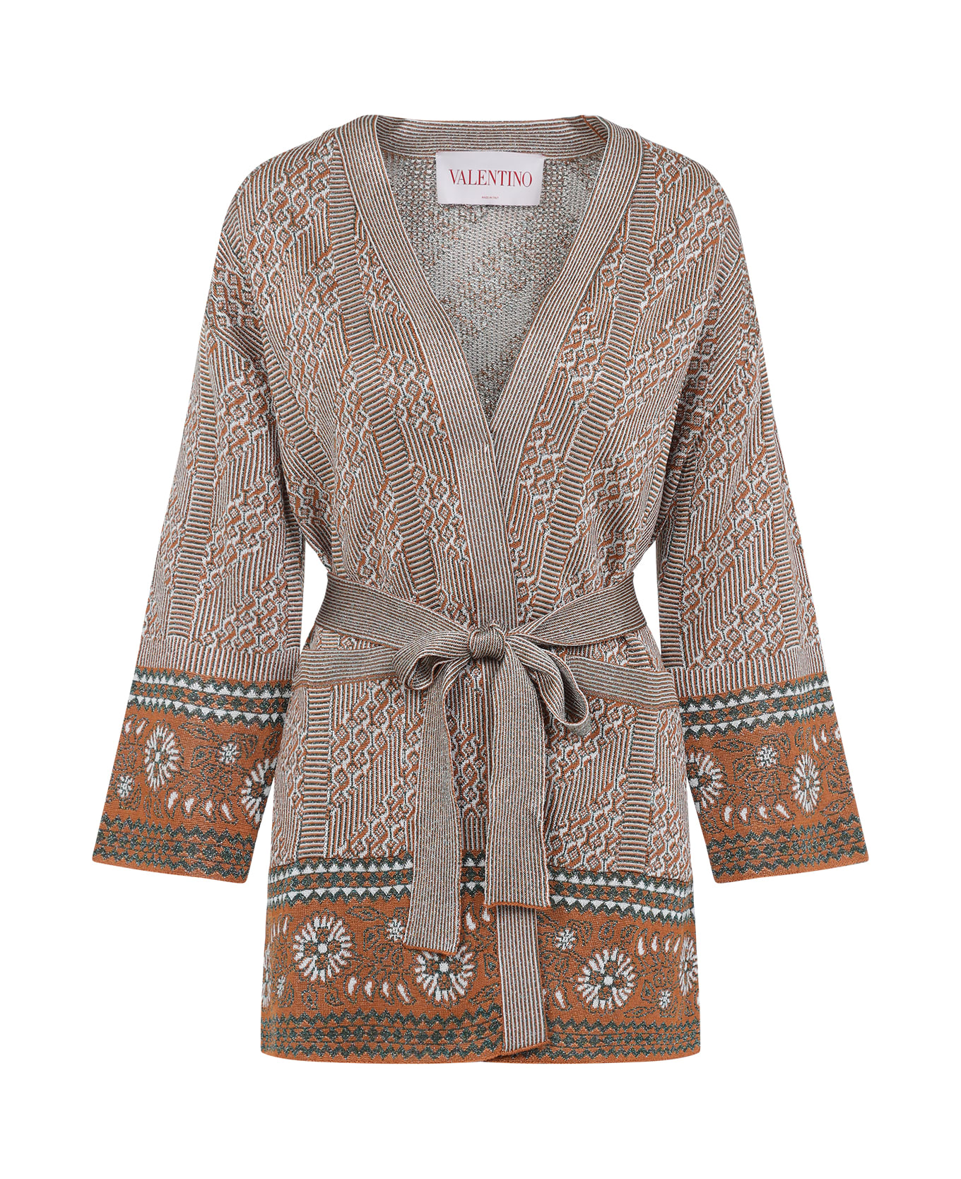 Valentino Viscose Cardigan - Qe Ginger Orange Gold ニットウェア