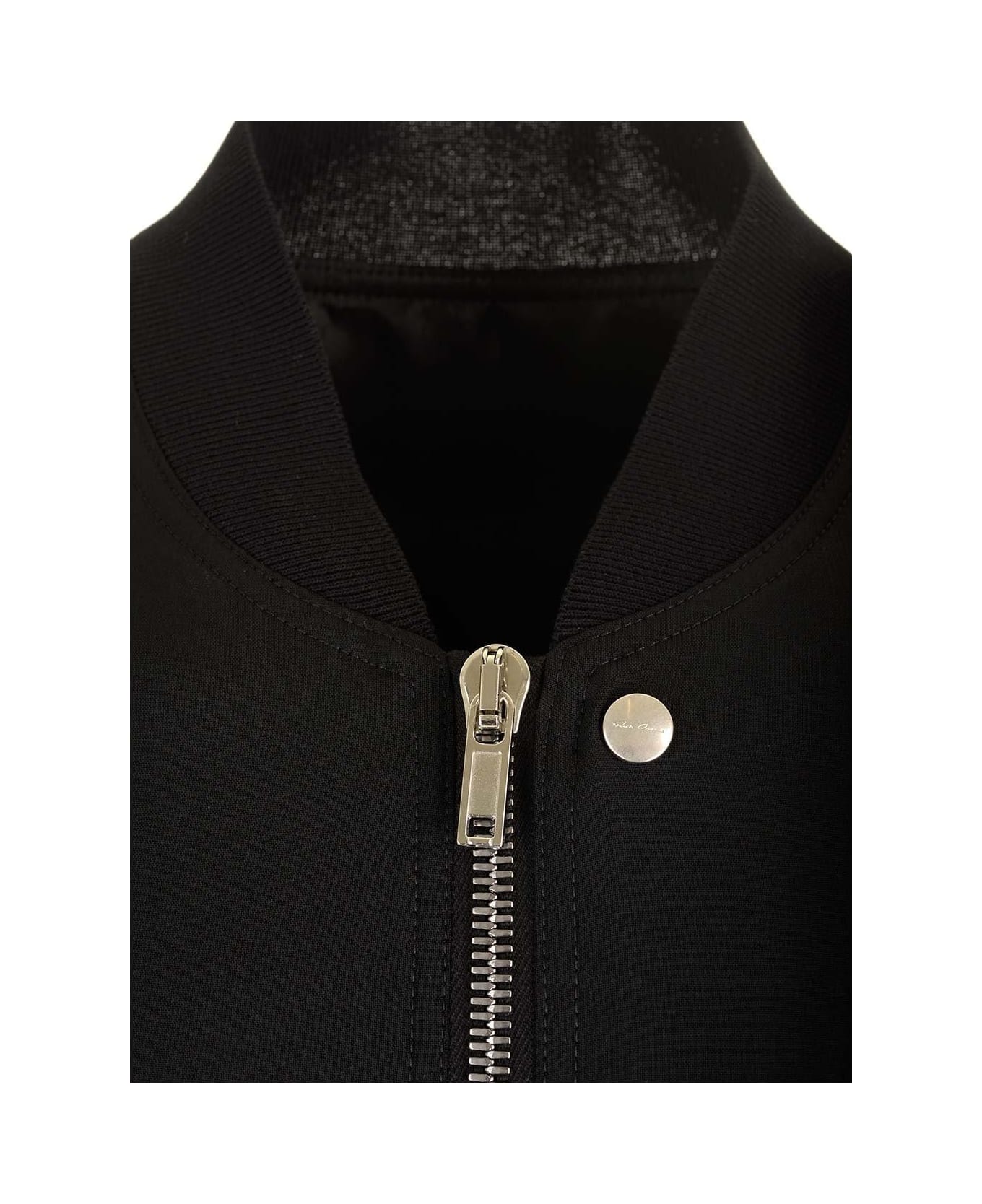 Rick Owens Long Sleeved Zipped Bomber Jacket - BLACK ジャケット