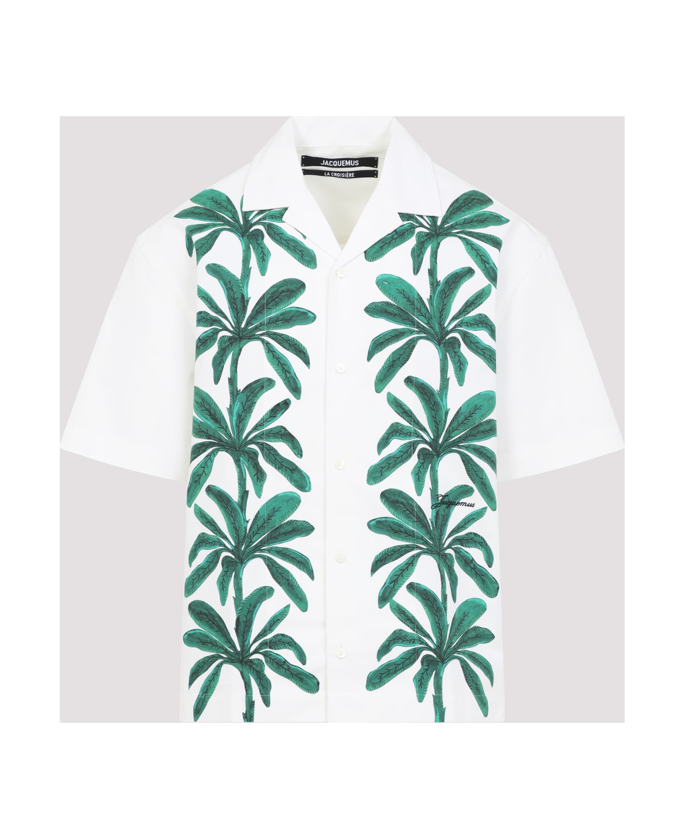 Jacquemus Shirt With Floral Pattern - Bz Print Painted Palmtrees W