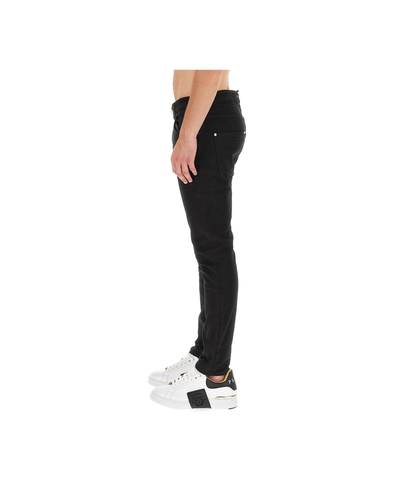 Philipp Plein Slim Fit Jeans - BLACK デニム