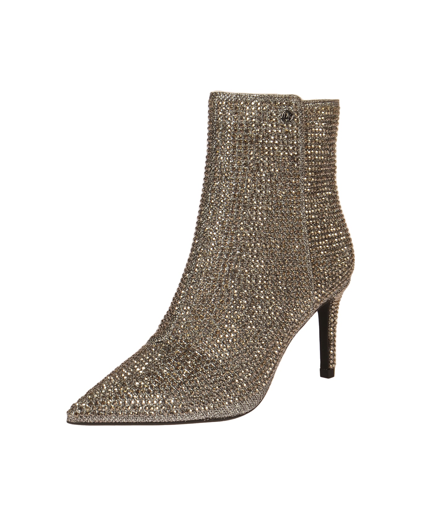 MICHAEL Michael Kors Aline Embellished Heeled Ankle Boots - Anthracite