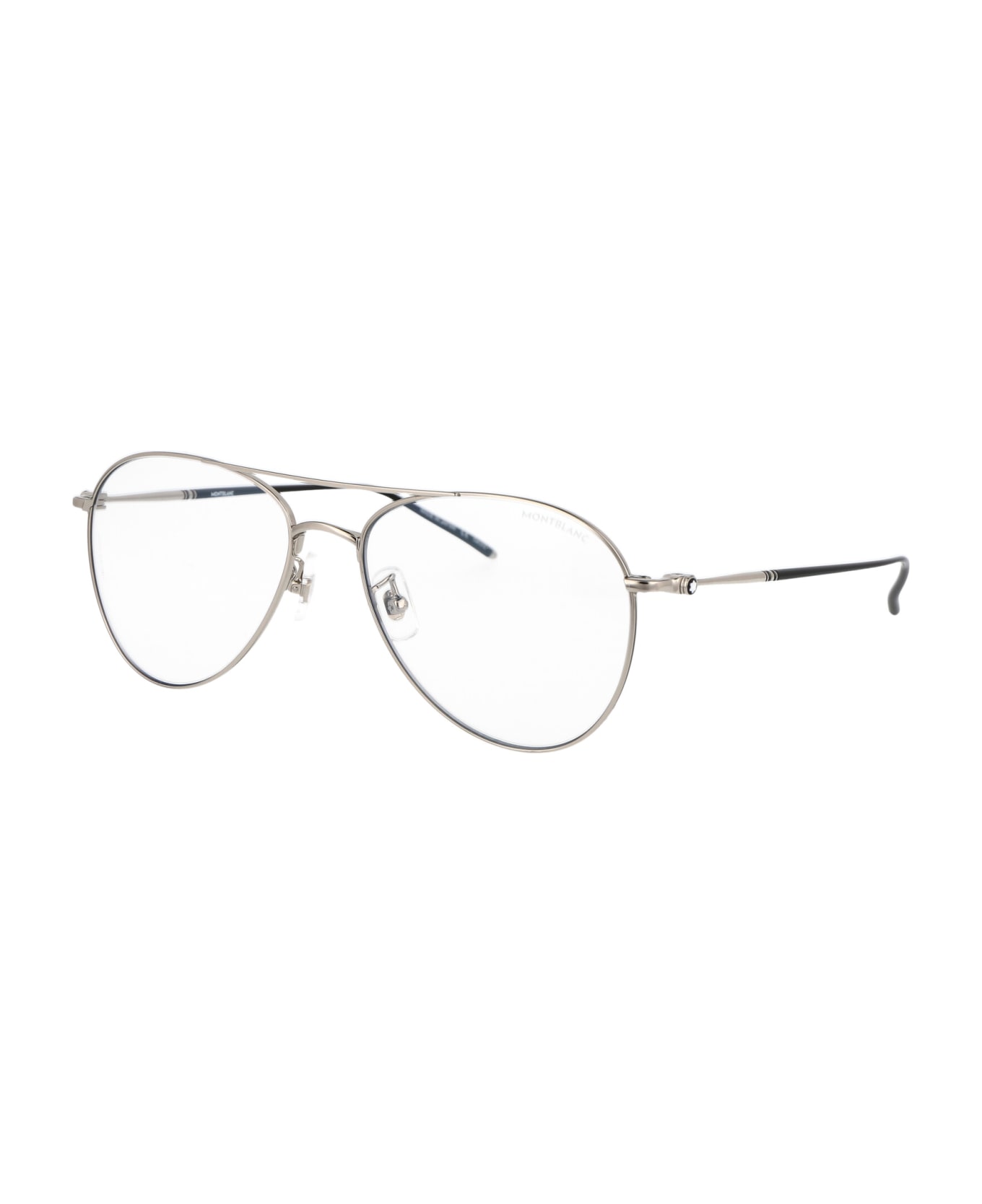 Montblanc Mb0128s Sunglasses - 009 SILVER SILVER TRANSPARENT