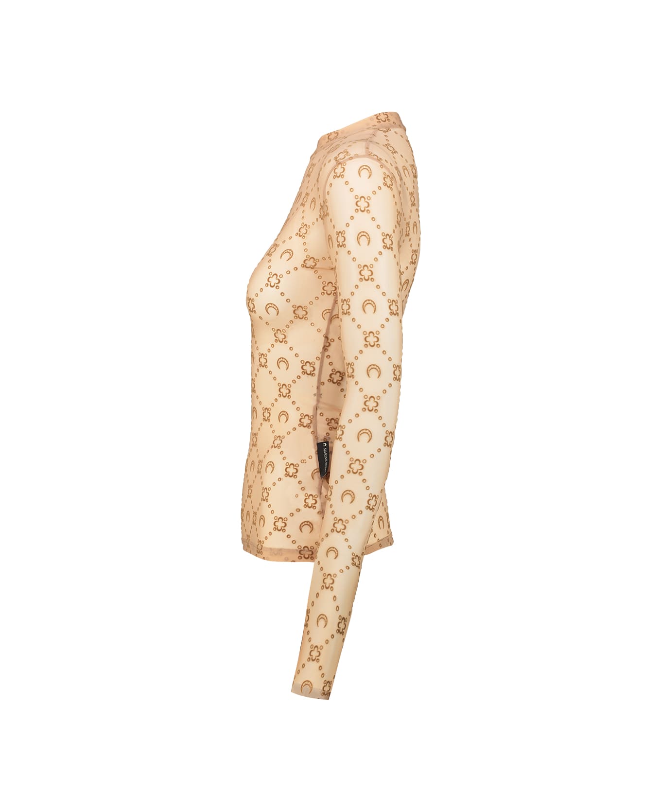 Marine Serre High-neck Mesh Flock - Camel