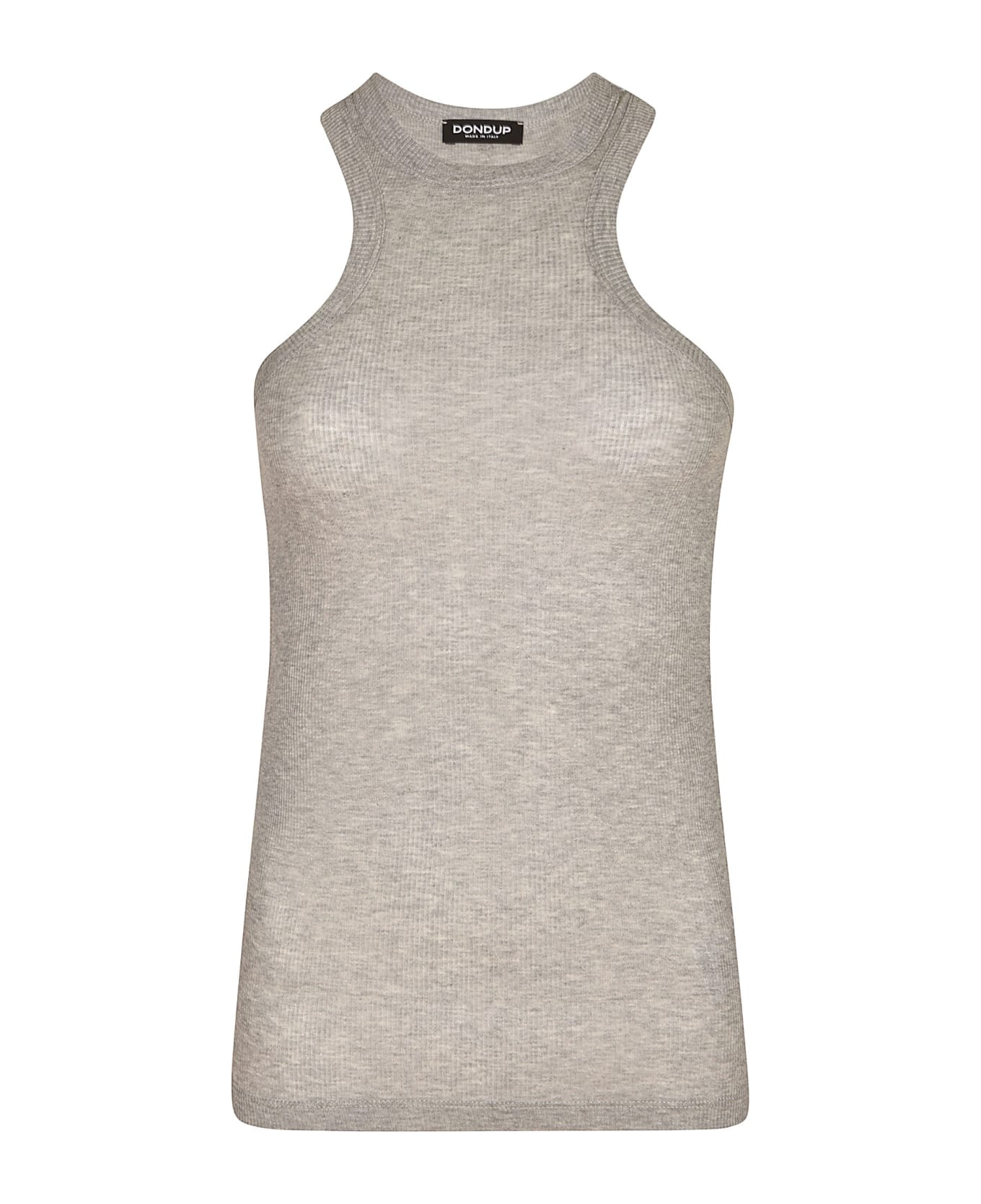 Dondup Cotton Fitted Tank Top - Grey タンクトップ