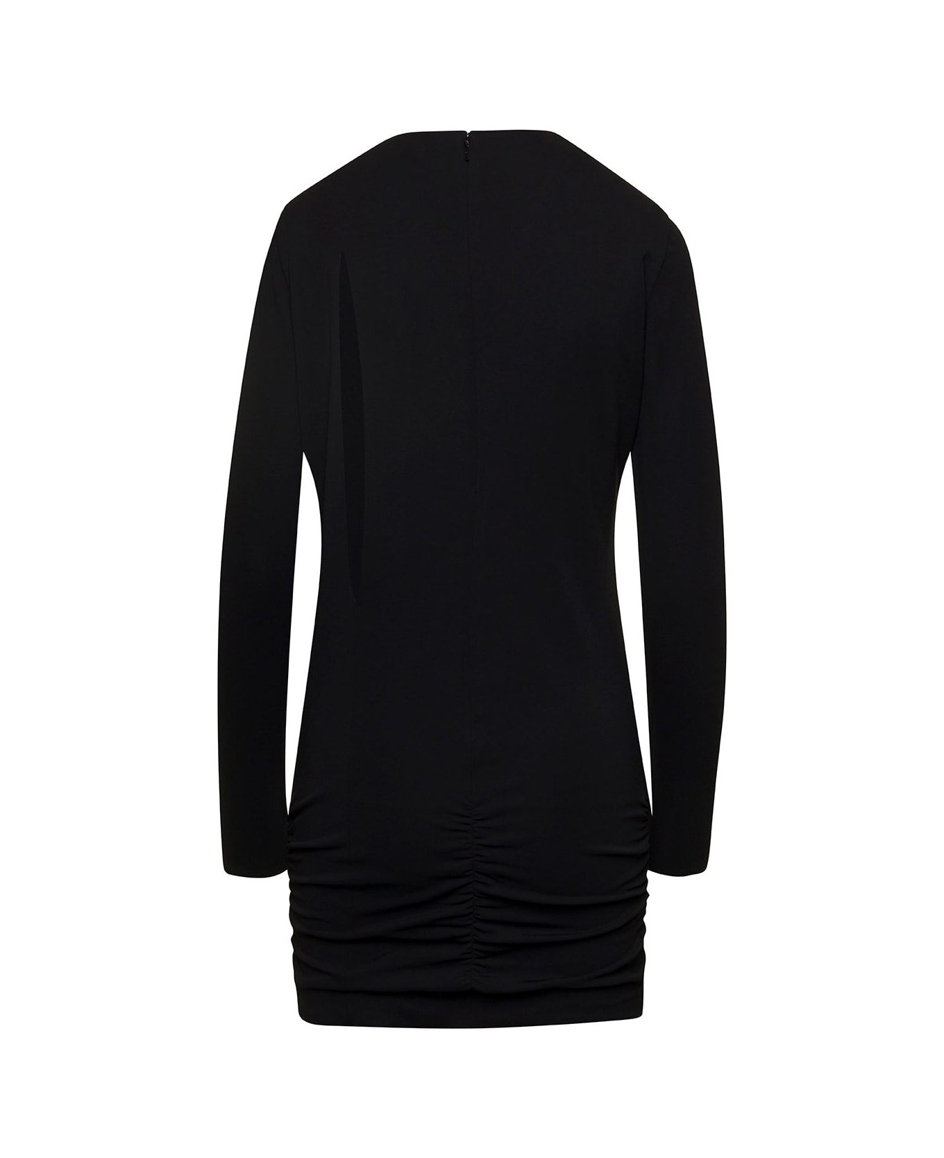 Versace Black Fitted Minidress With Cut-out Detail In Viscose Woman - Black