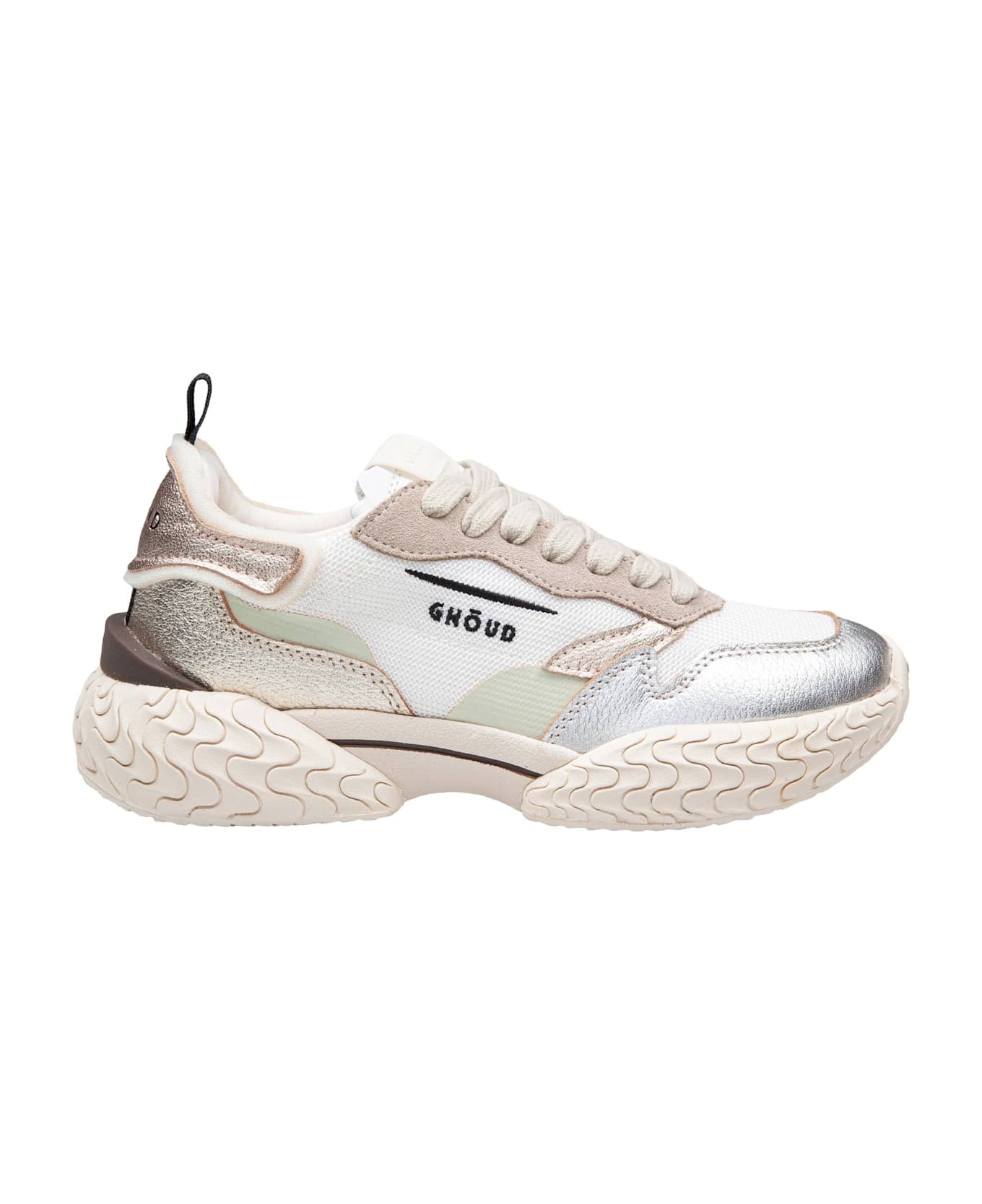 GHOUD Sneakers Tyre In Mesch Color White And Platinum - White/Platinum スニーカー