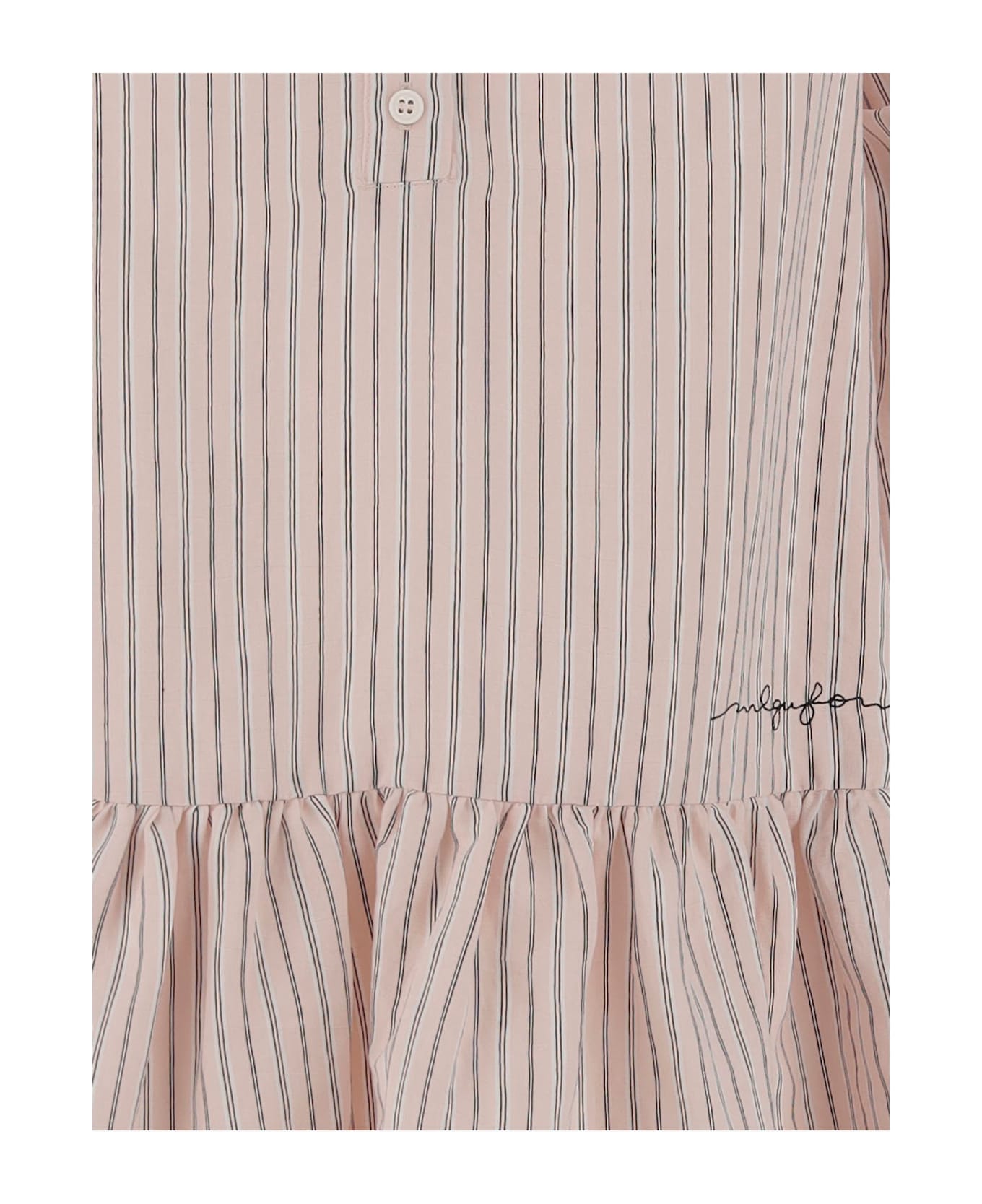 Il Gufo Striped Dress - Beige