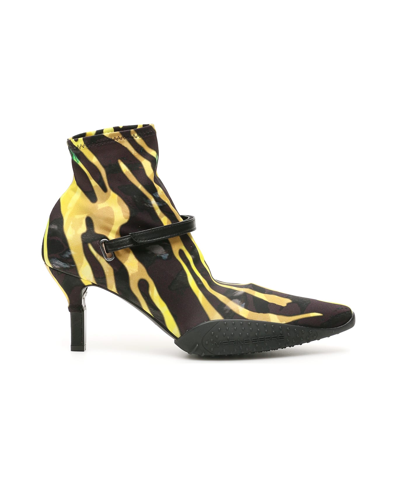 Marine Serre Amphibian Zebra Sock Ankle Boots - AMPHIBIAN ZEBRA (Yellow)