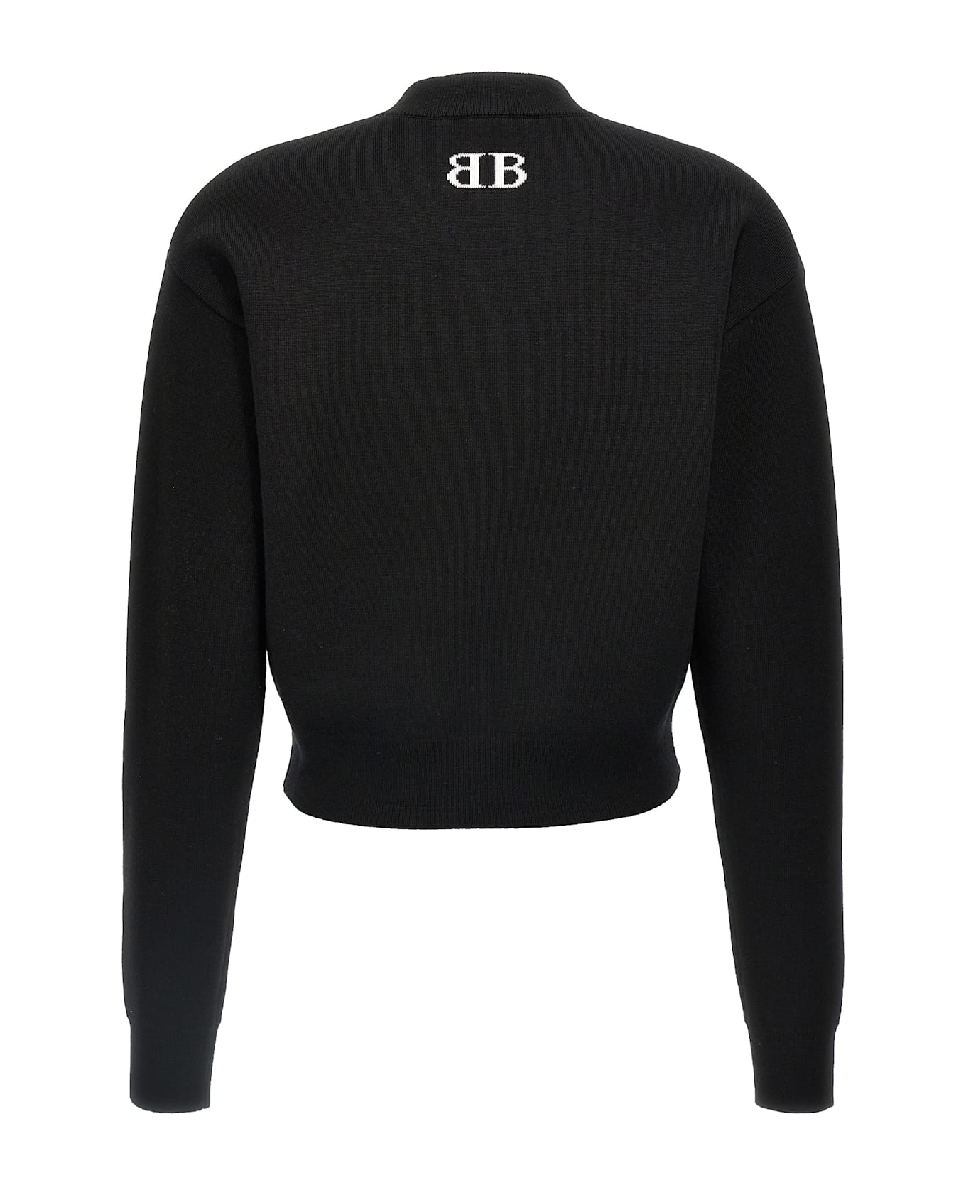 Balenciaga Logo Sweater - White/Black