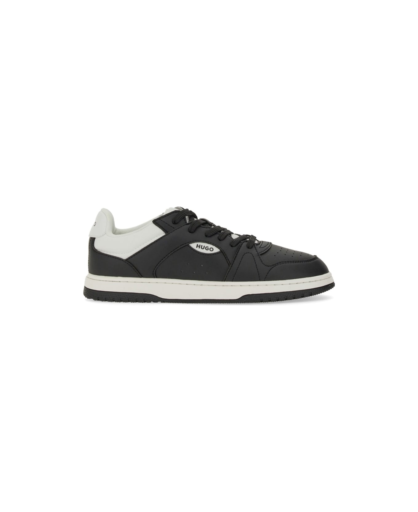 Hugo Boss Leather Sneaker - BLACK スニーカー