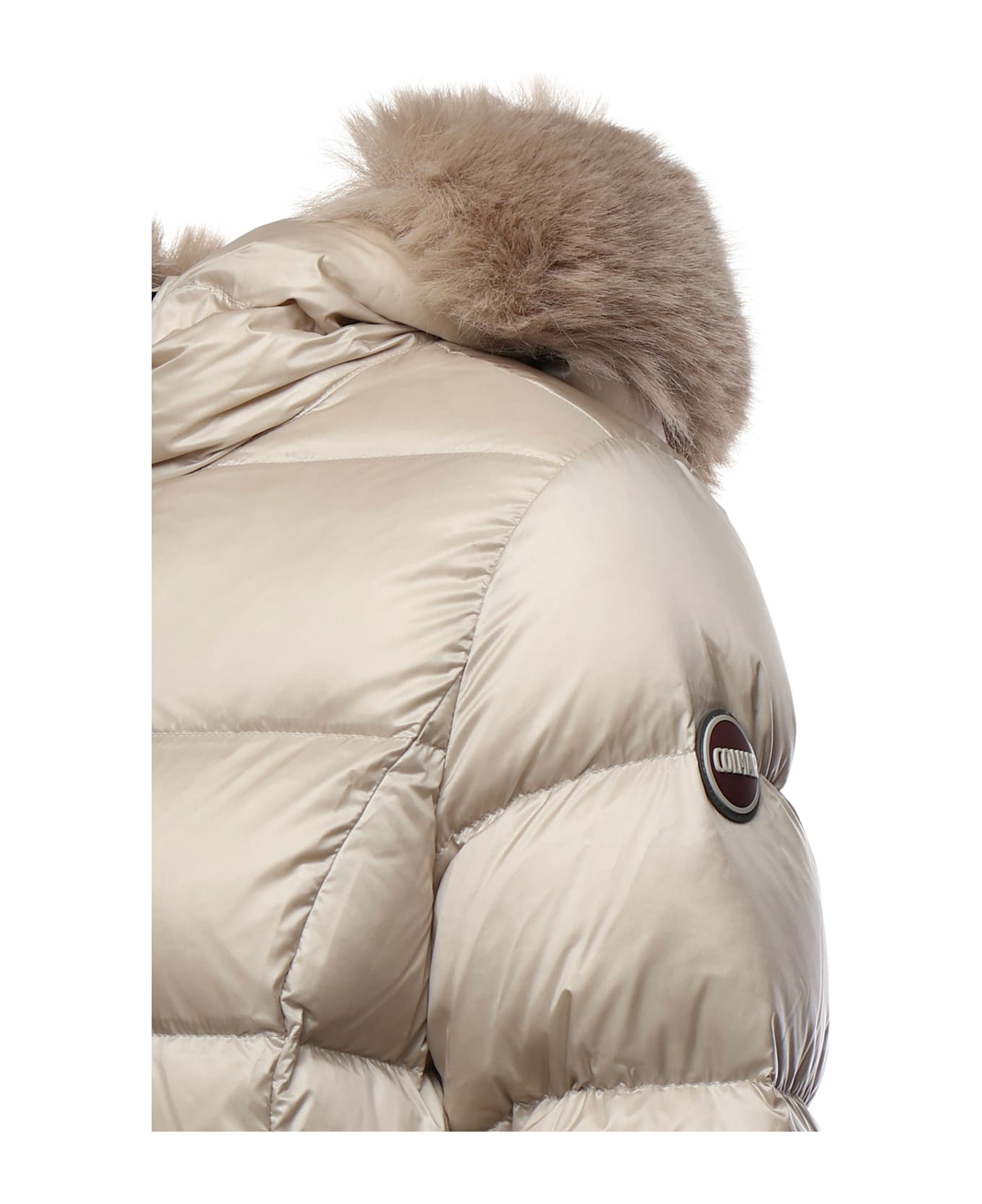 Colmar Long Down Jacket With Faux Fur - Rope