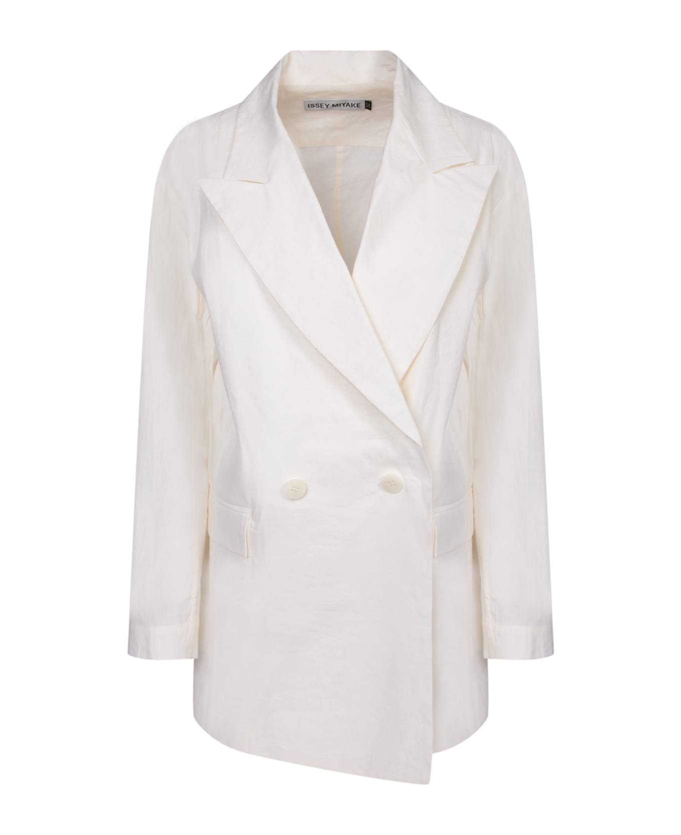 Issey Miyake Double-breasted White Jacket - White コート