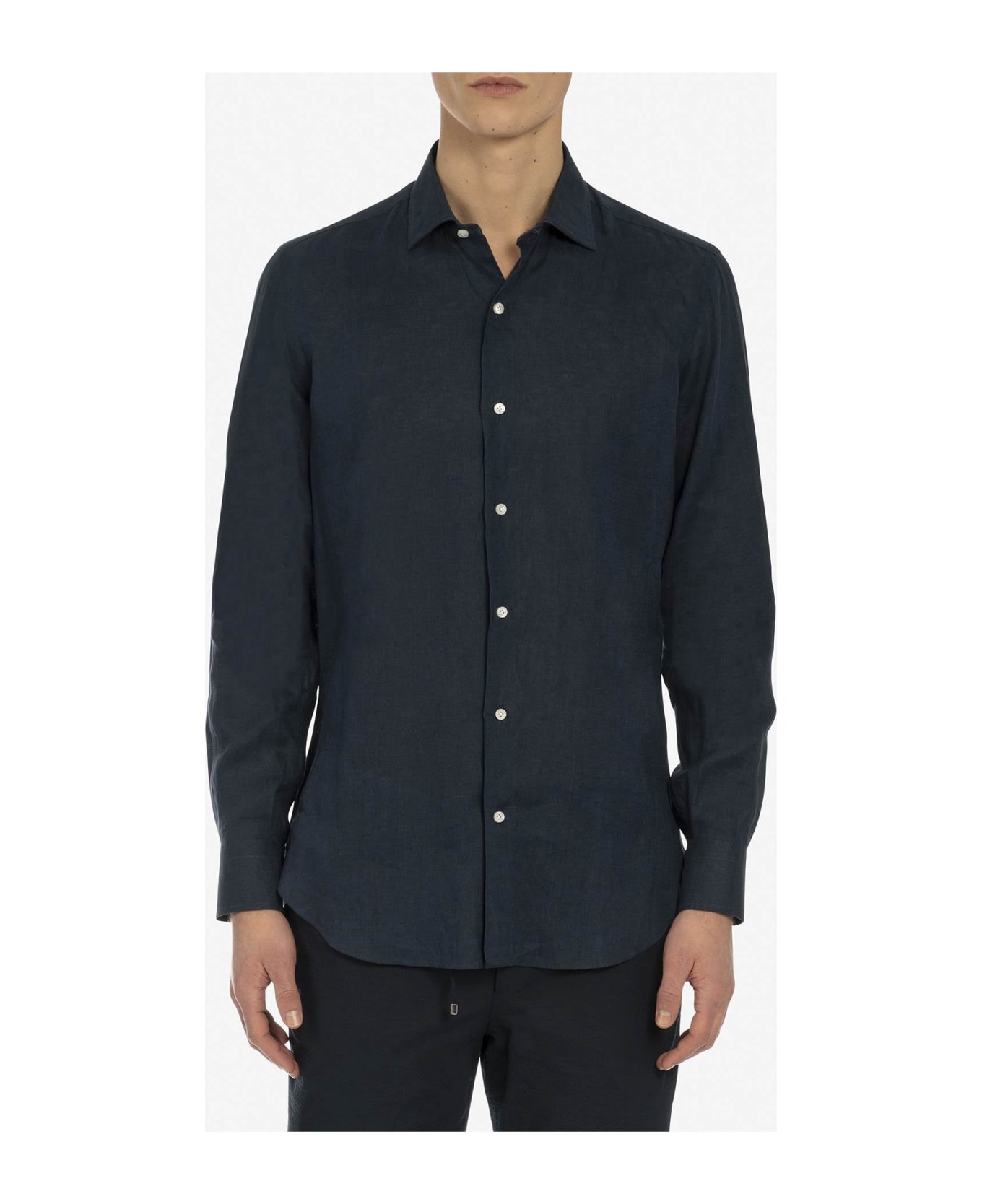 Larusmiani Handmade Shirt Mayfair Shirt - Blue