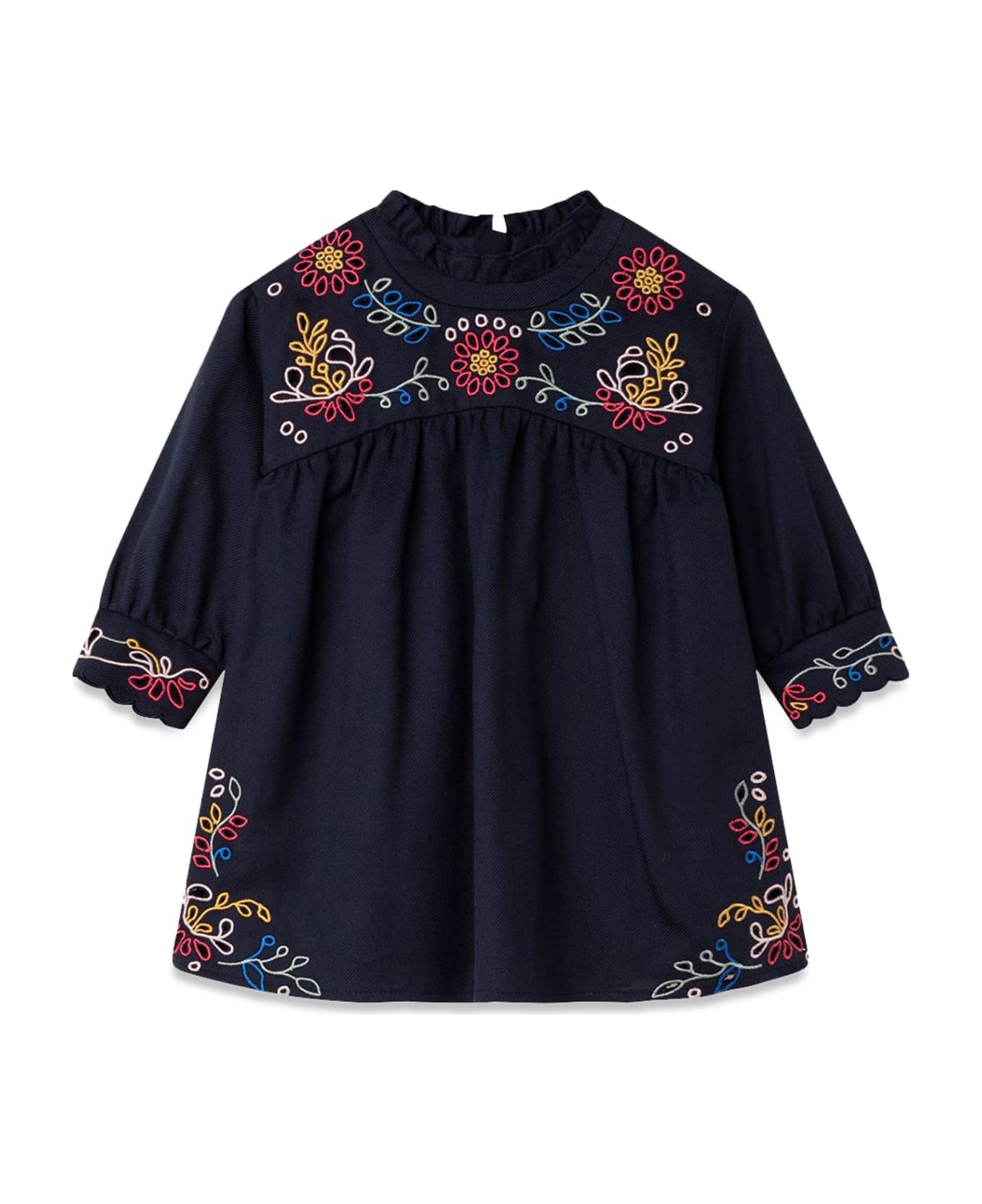 Chloé Flower Embroidery Dress - BLU