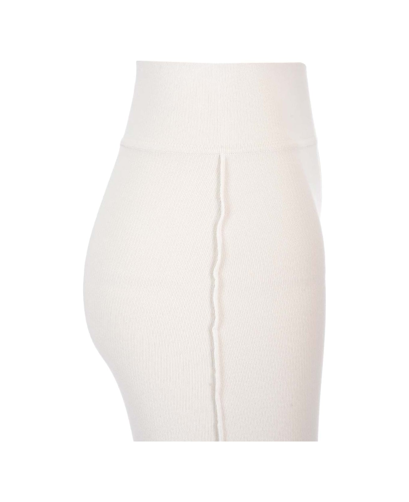 Rick Owens Knit Fitted Long Skirt - Ivory