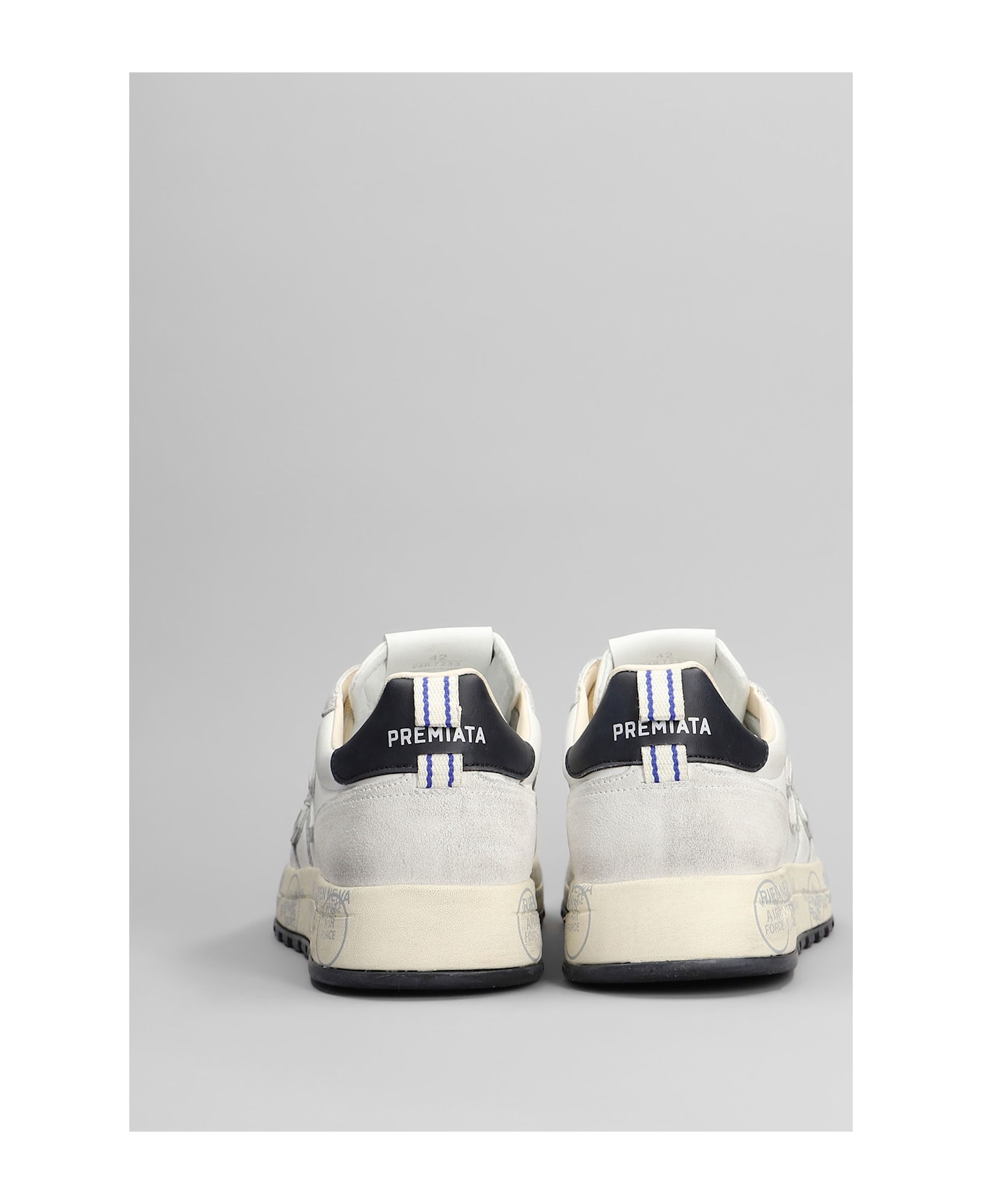 Premiata Nous Sneakers In White Leather - white