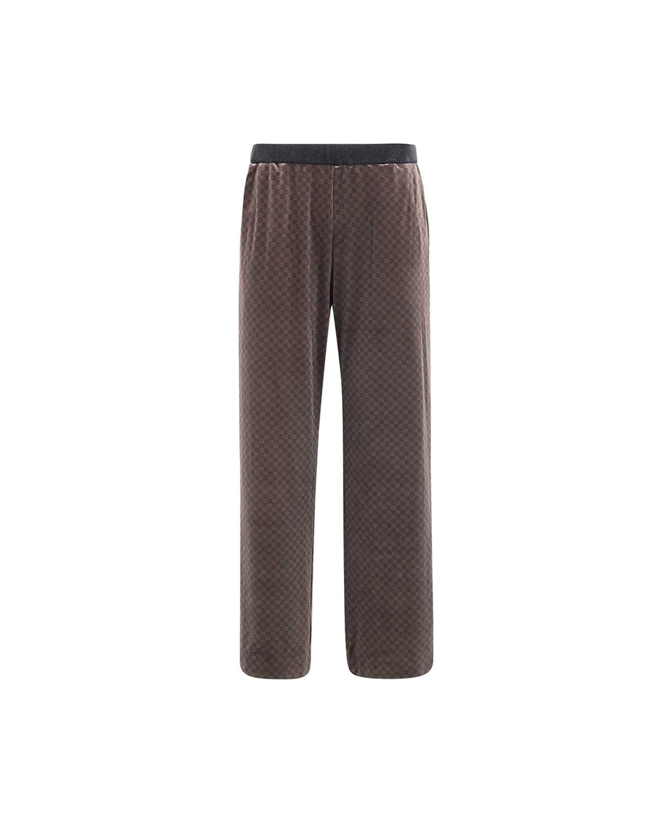 Balmain Velvet Pajama Pants - brown