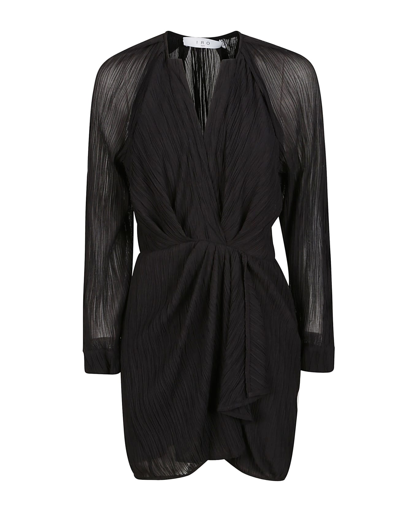 IRO Alvina V-neck Mini Dress - Black