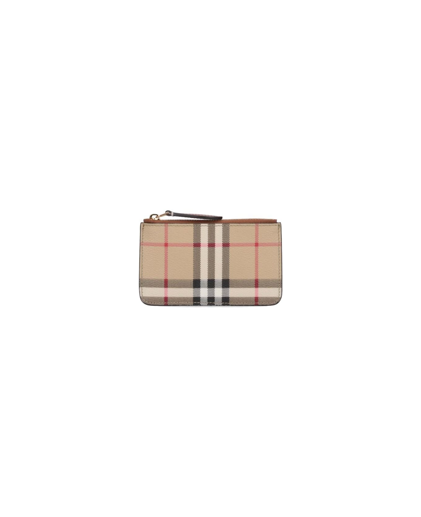 Burberry 'check' Zip Purse - ARCHIVEBEIGE