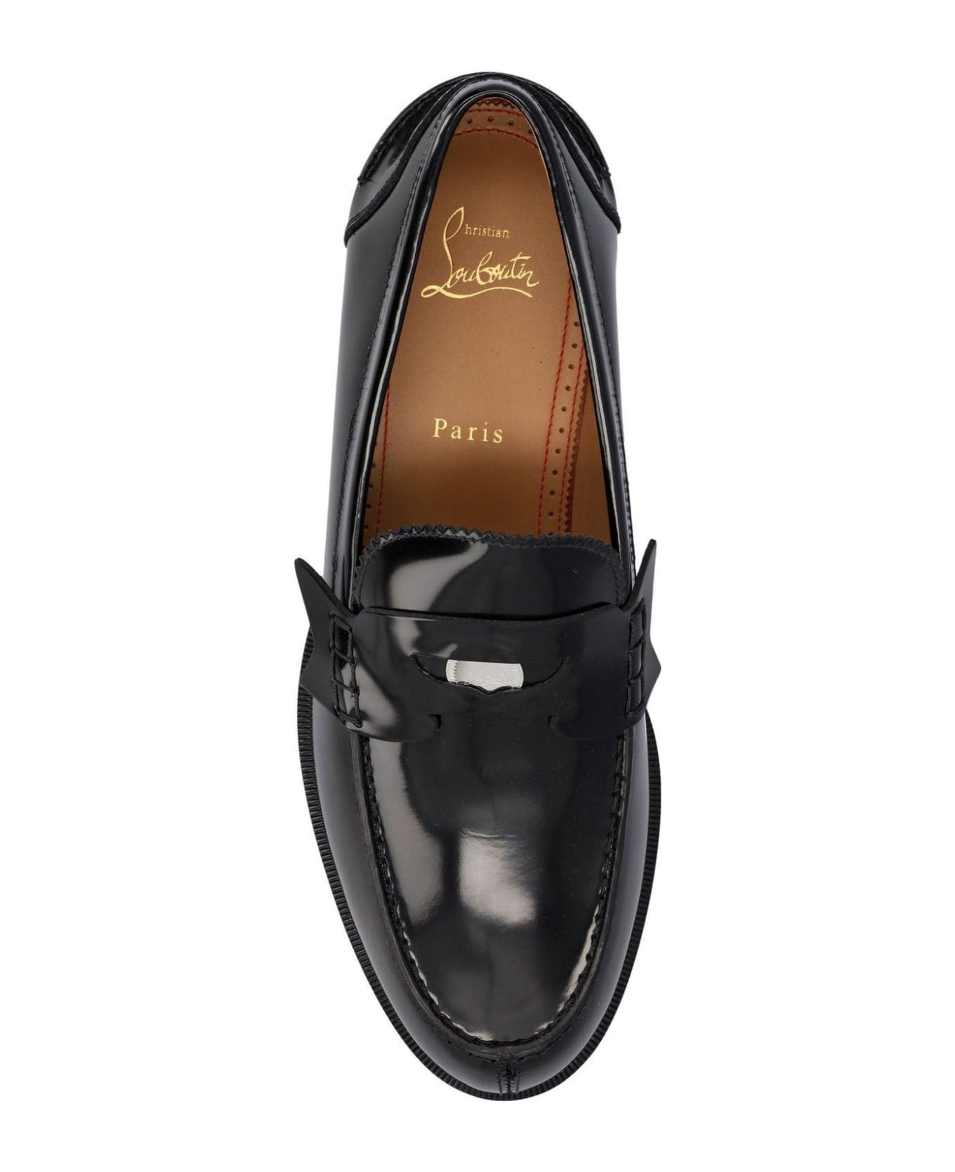 Christian Louboutin Timeless Penny Loafers - BLACK ローファー＆デッキシューズ