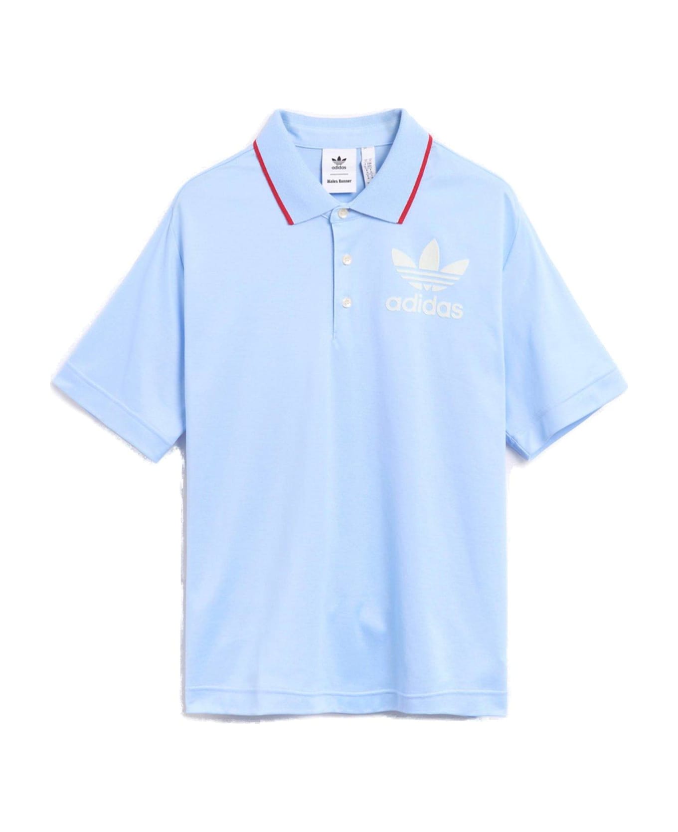 Adidas Originals by Wales Bonner X Wales Bonner Short Sleeved Polo Shirt - cyan
