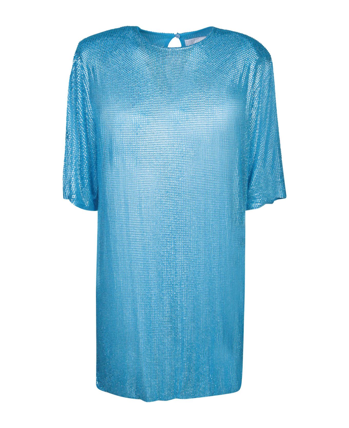 Giuseppe di Morabito Blue Mini Dress With Crystals - Blue