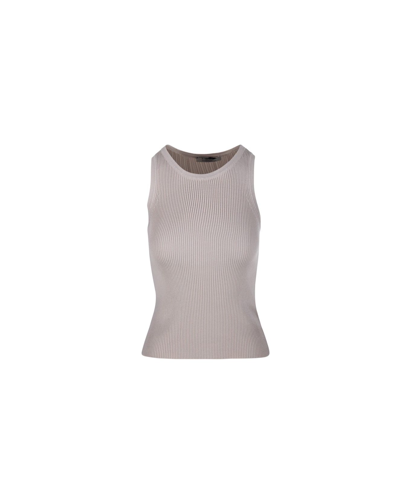 'S Max Mara Crewneck Sleeveless Top - Ecru