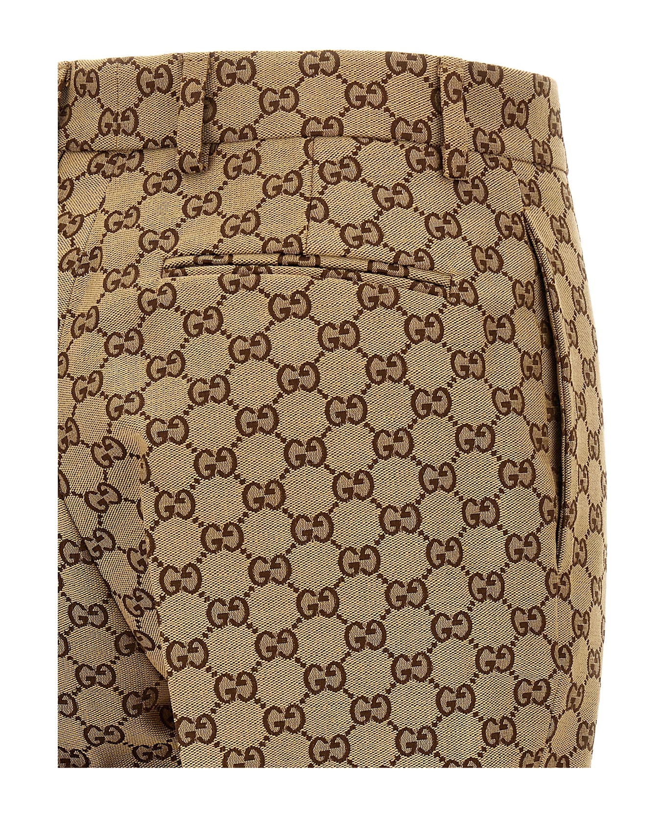 Gucci Gg Fabric Trousers - BEIGE ボトムス