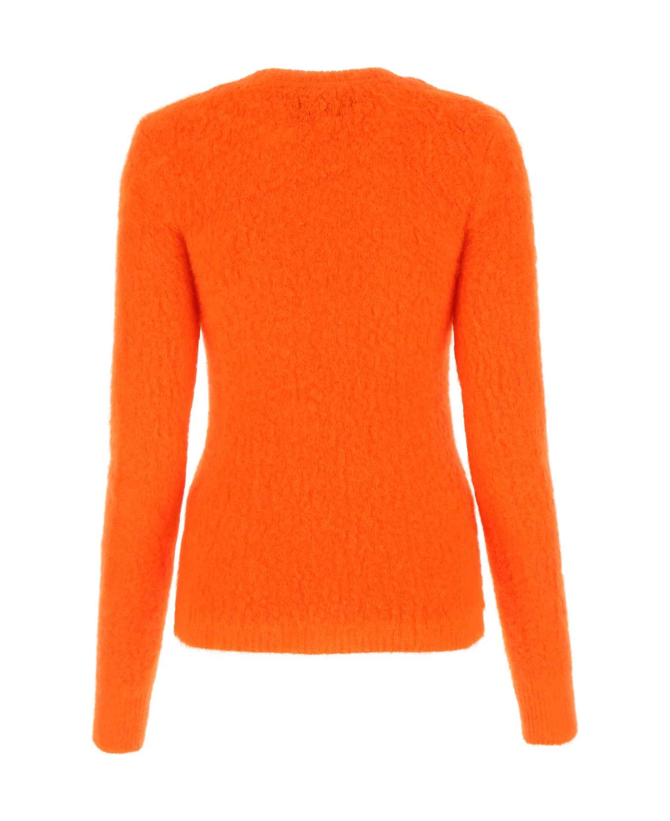 Isabel Marant Fluo Orange Mohair Blend Alford Sweater - 11OR ニットウェア