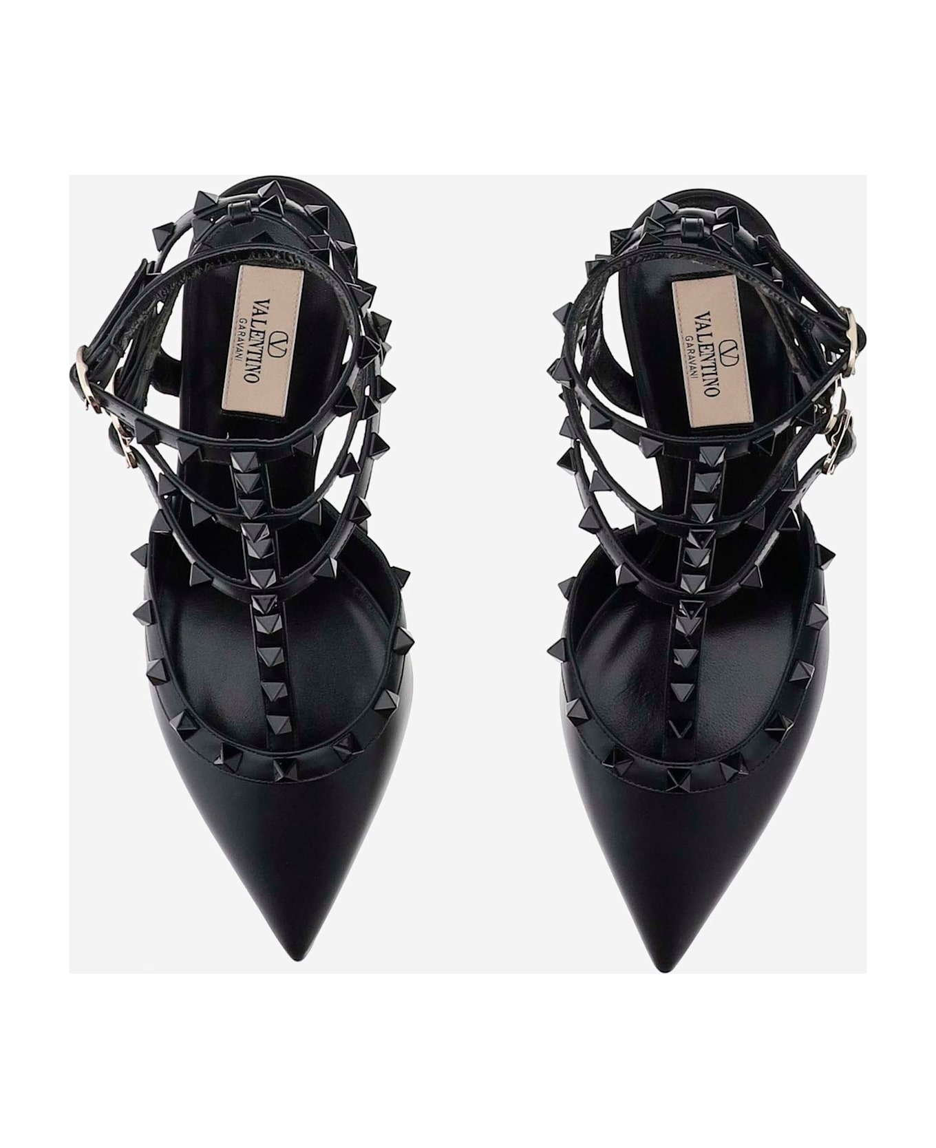 Valentino Garavani Rockstud Leather Pumps Heeled Shoe - Black