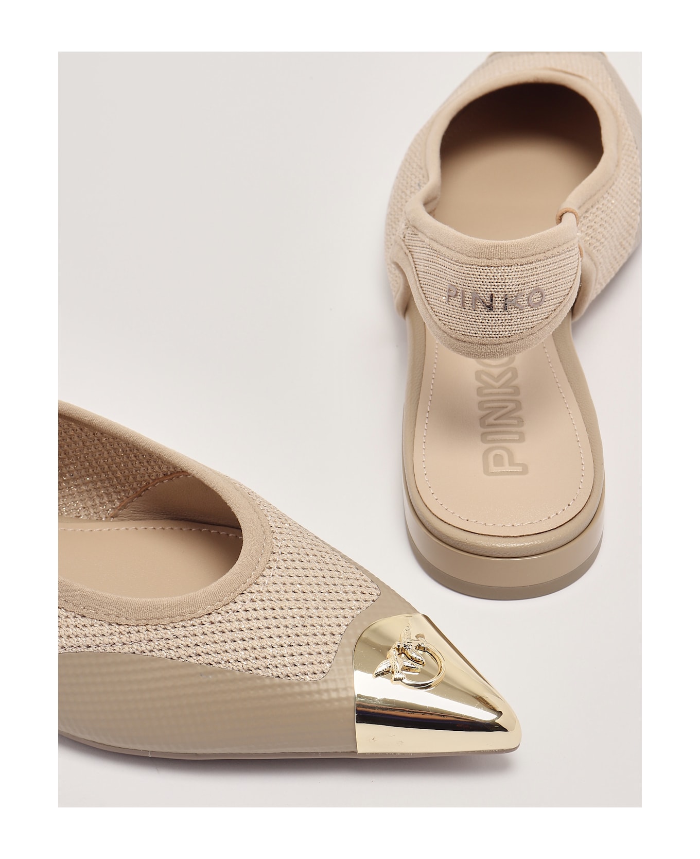 Pinko Gianira 14 Flat Shoes - SABBIA