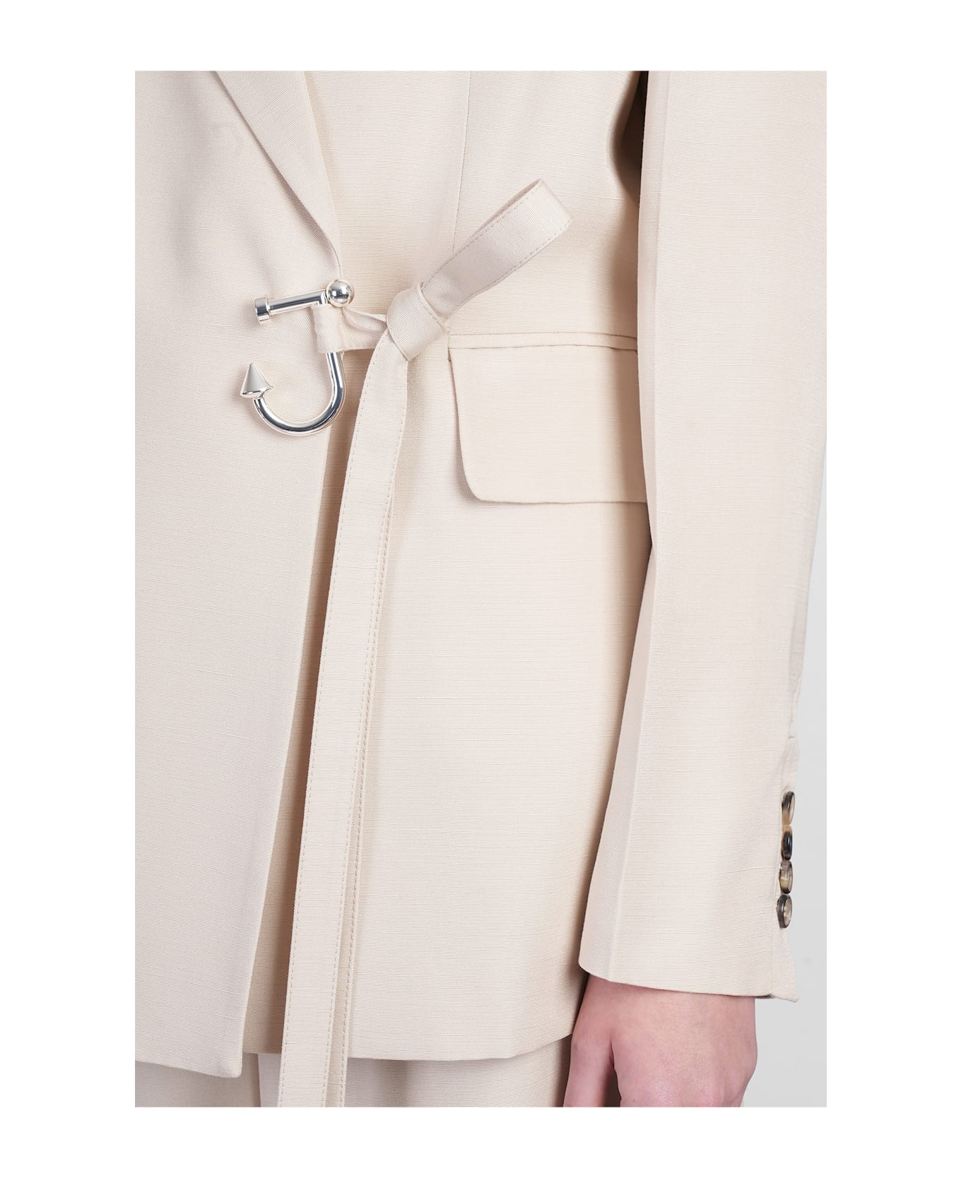 J.W. Anderson Blazer In Beige Viscose - beige