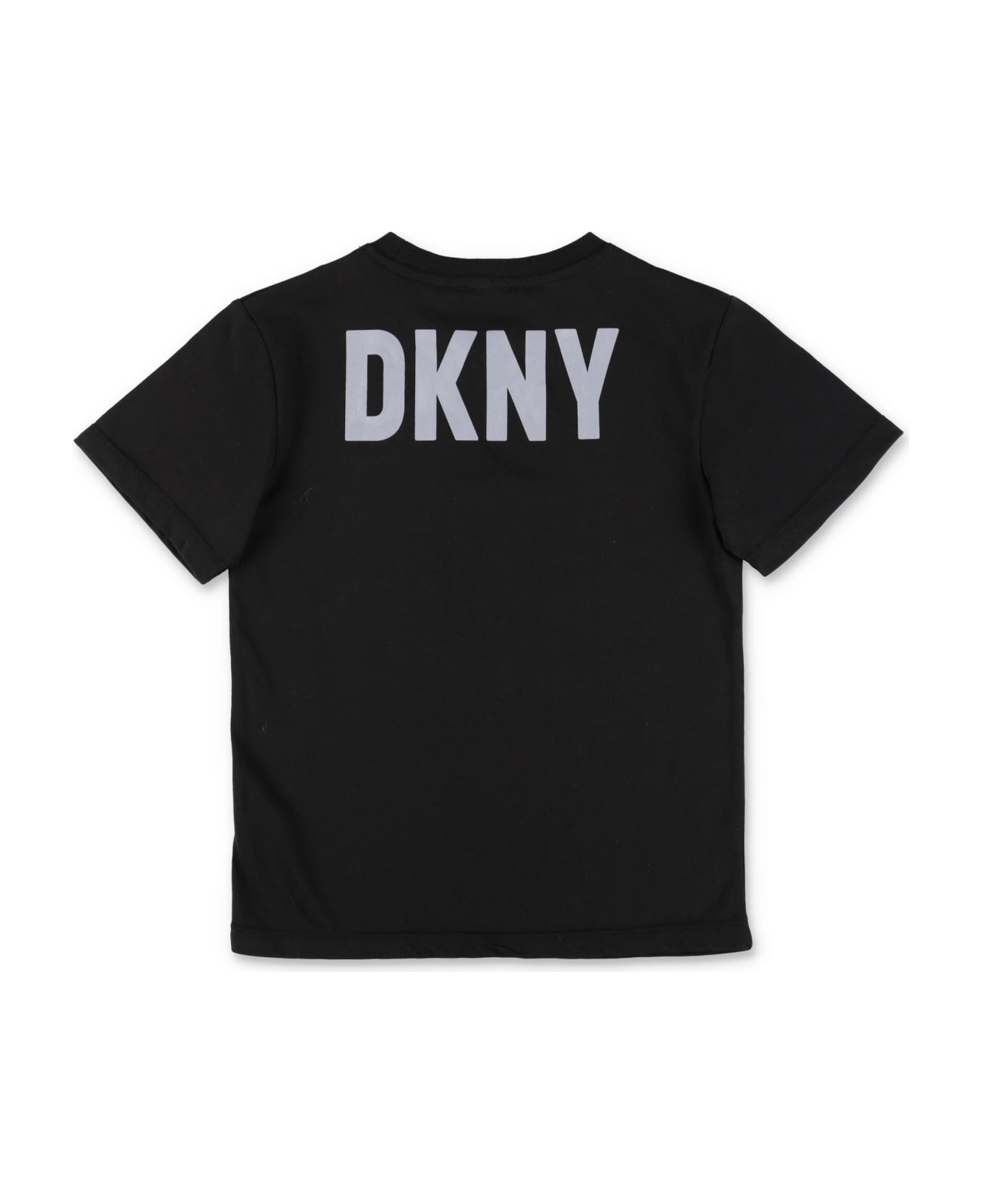 DKNY X Batman T-shirt Nera In Jersey Di Cotone Bambino - Nero