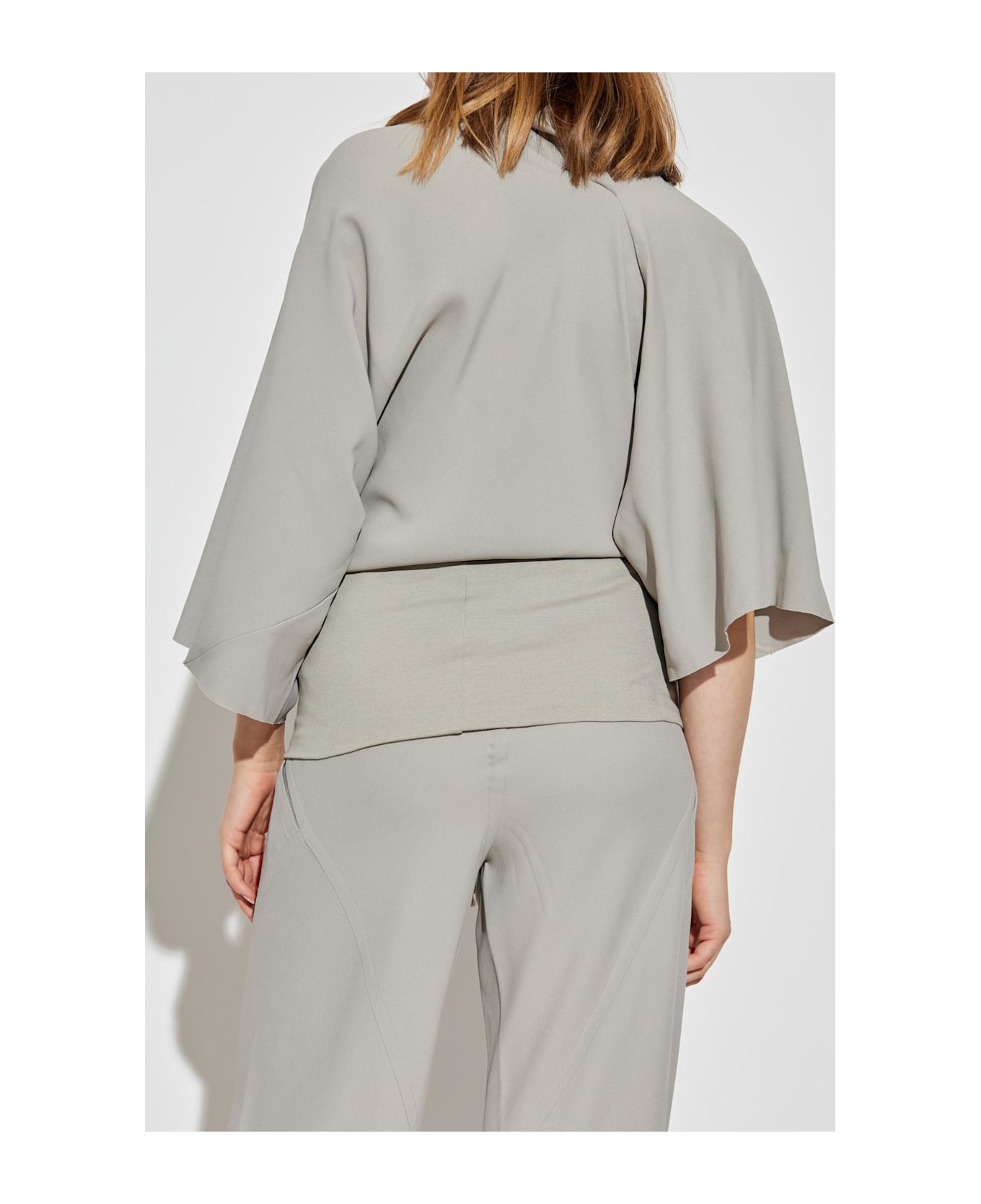 Rick Owens Top With A Decorative Neckline - GREY