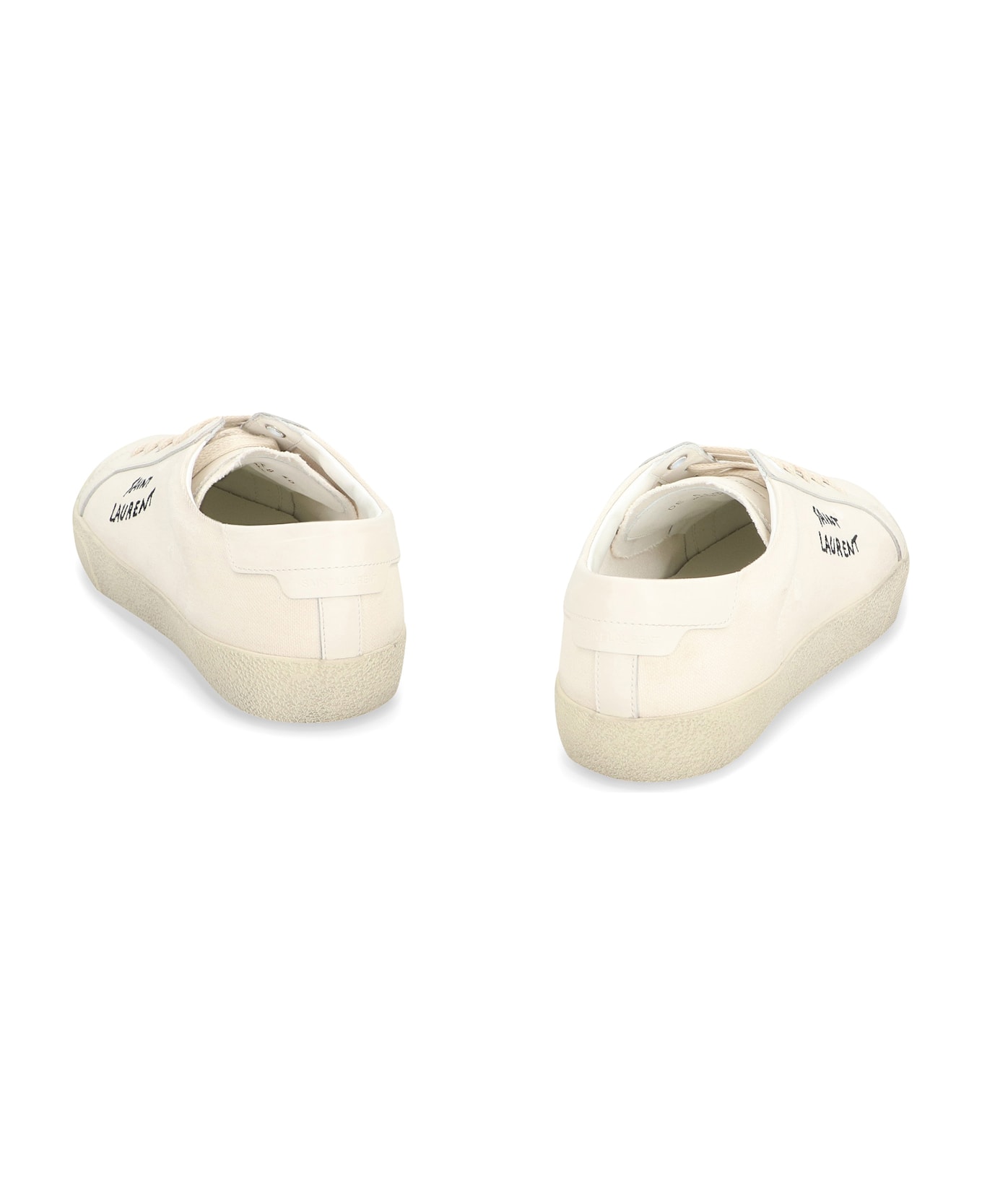 Saint Laurent Court Sl/06 Fabric Low-top Sneakers - White